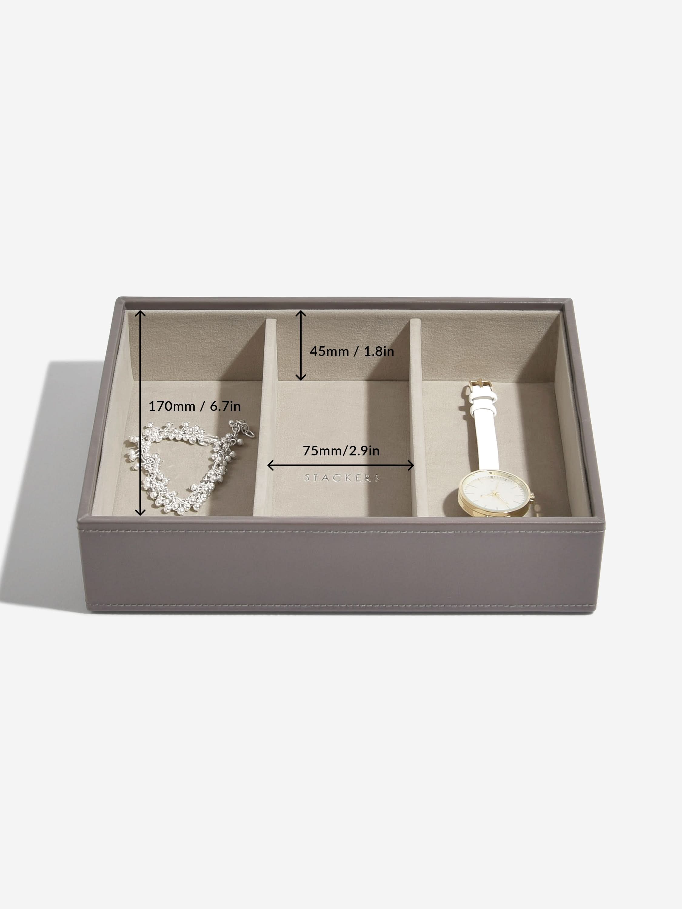 Stackers Klassieke Juwelendoos Set van 4 Zachtbruin - Mystackers