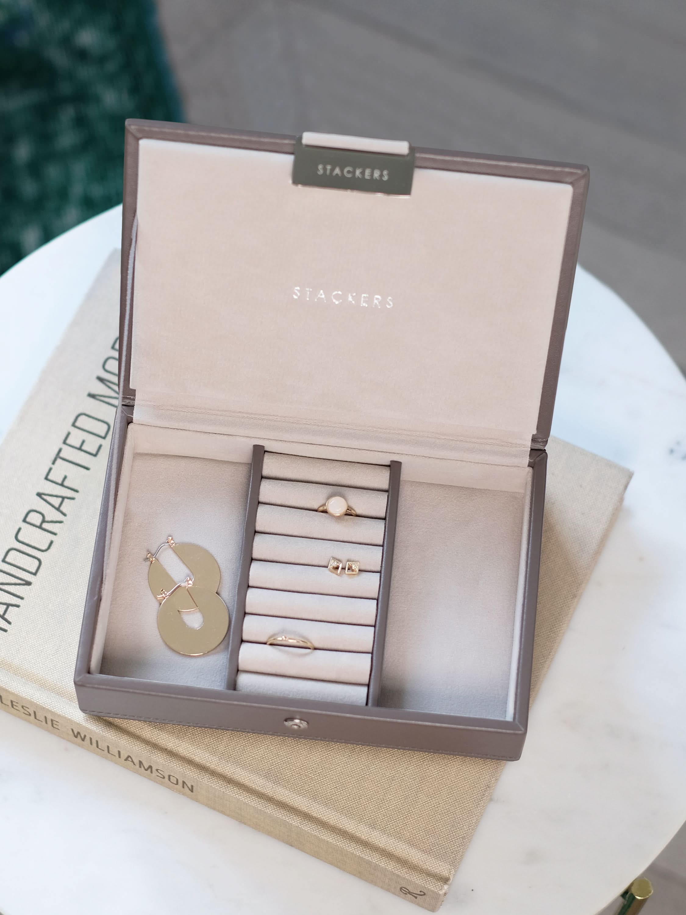 Stackers Deksel voor Mini Juwelendoos Zachtbruin - Mystackers