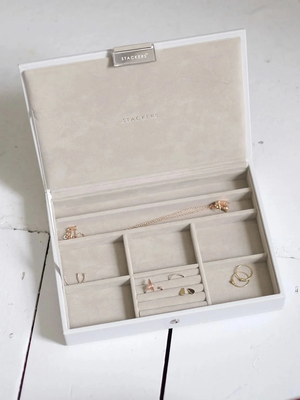 Stackers Deksel voor Klassieke Juwelendoos Wit - Mystackers