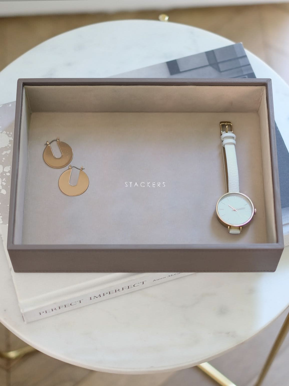 Stackers diepe Sieradenlaag voor Klassieke Juwelendoos Zachtbruin - Mystackers