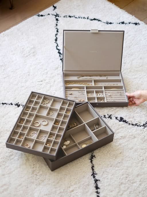 Stackers XL Juwelendoos set van 3 Zachtbruin - Mystackers