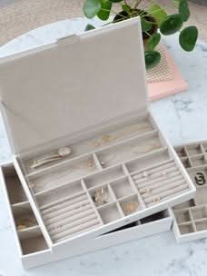 Stackers XL Juwelendoos set van 3 Wit - Mystackers
