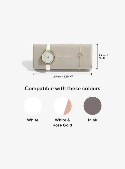 Stackers Horloge Pad Zachtbruin & Wit - Mystackers