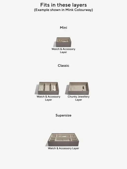 Stackers Horloge Pad Zachtbruin & Wit - Mystackers