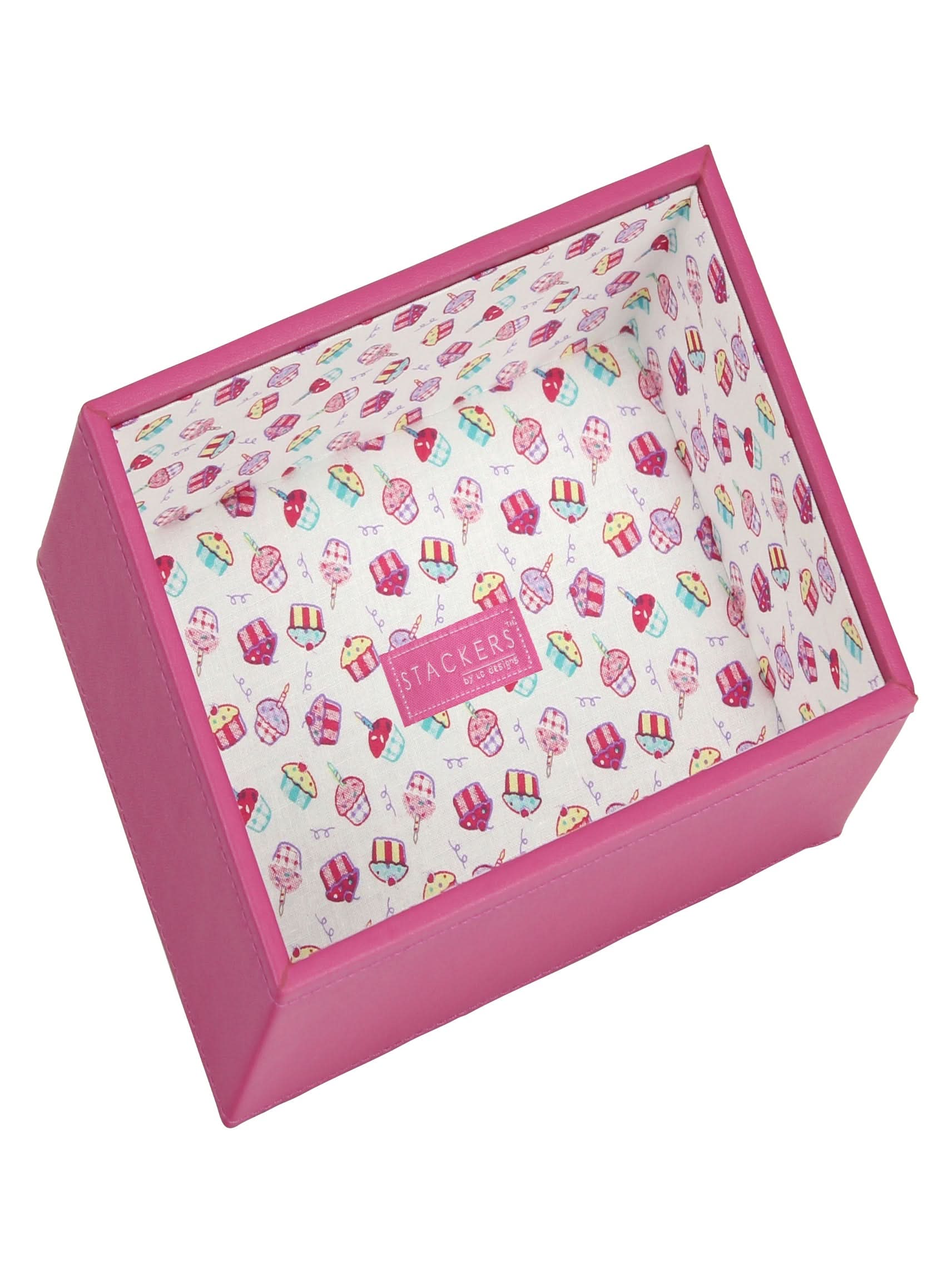 Stackers Mini Horloge & Accessoirelaag Roze Cupcake - Mystackers