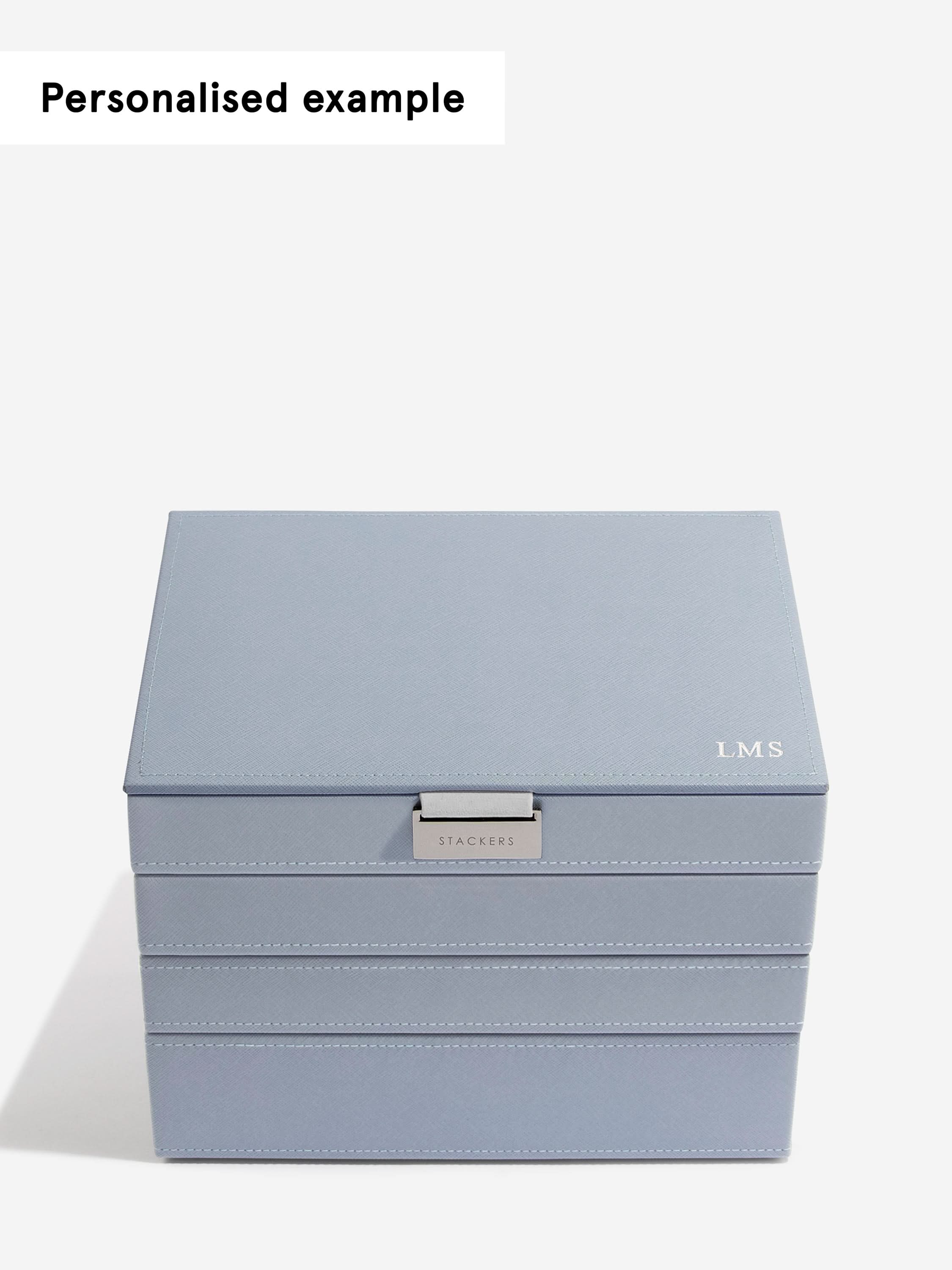 Stackers Klassieke Juwelendoos Set van 4 Blauw - Mystackers
