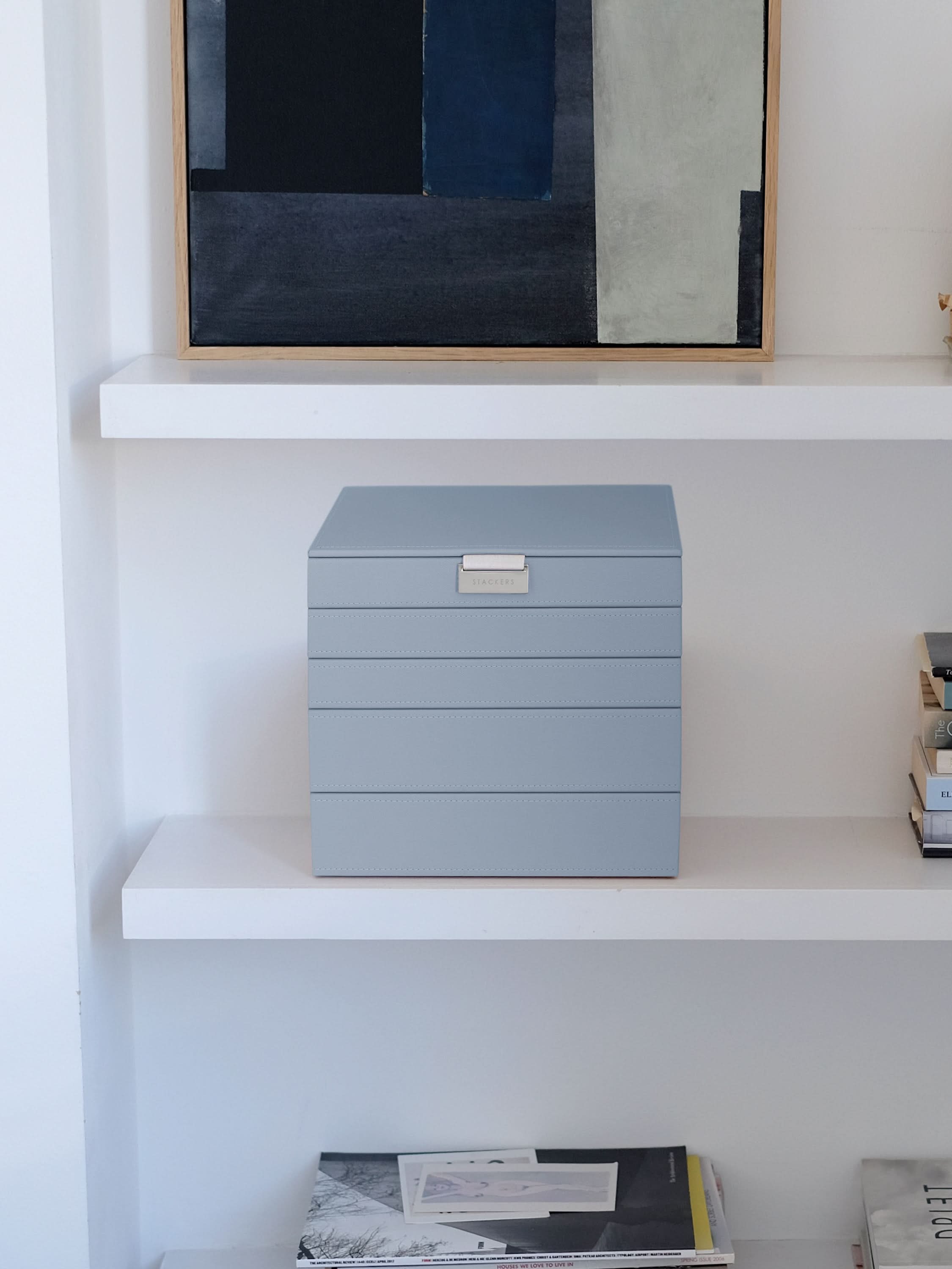 Stackers Klassieke Juwelendoos Set van 5 Blauw - Mystackers