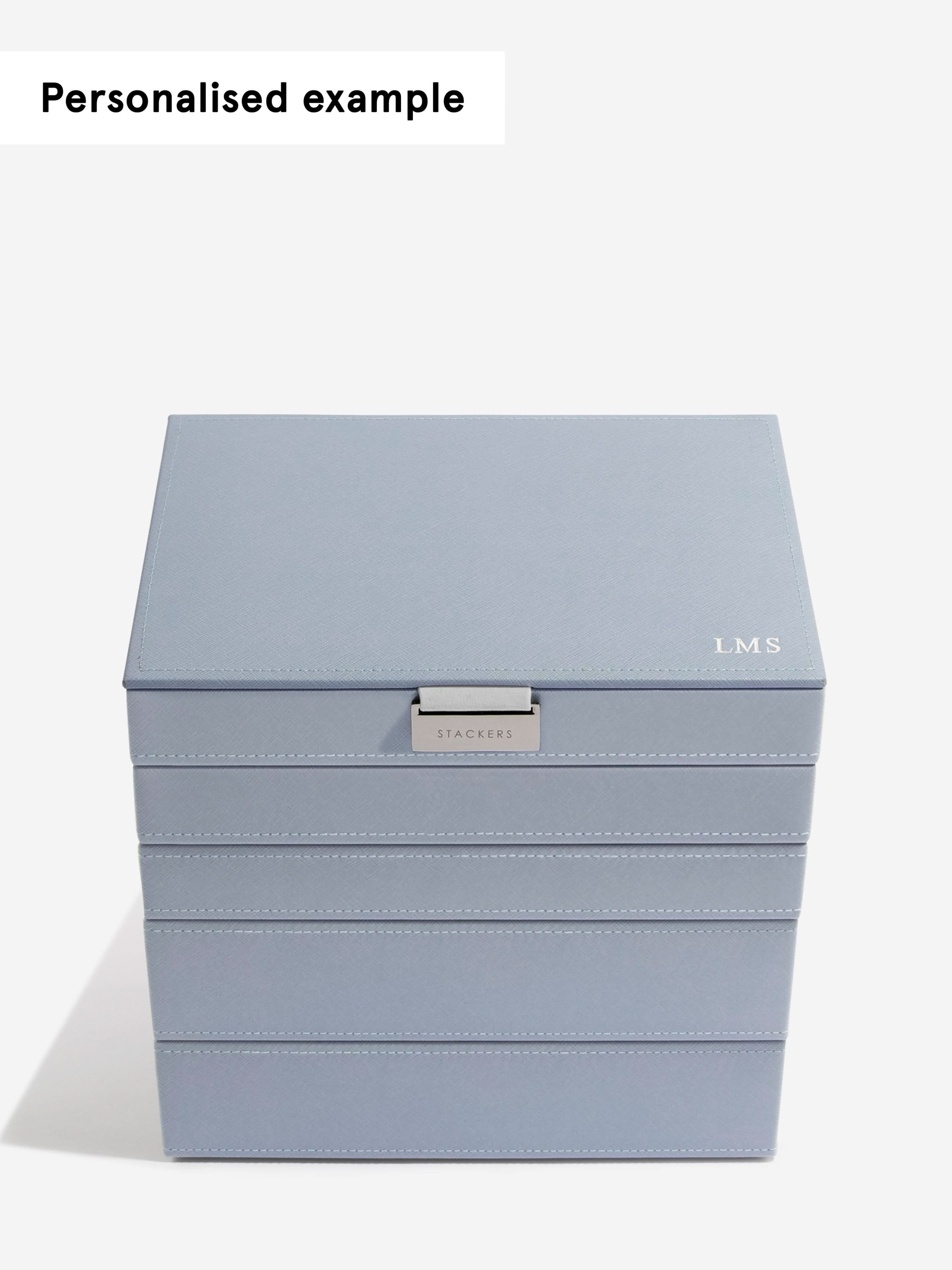 Stackers Klassieke Juwelendoos Set van 5 Blauw - Mystackers