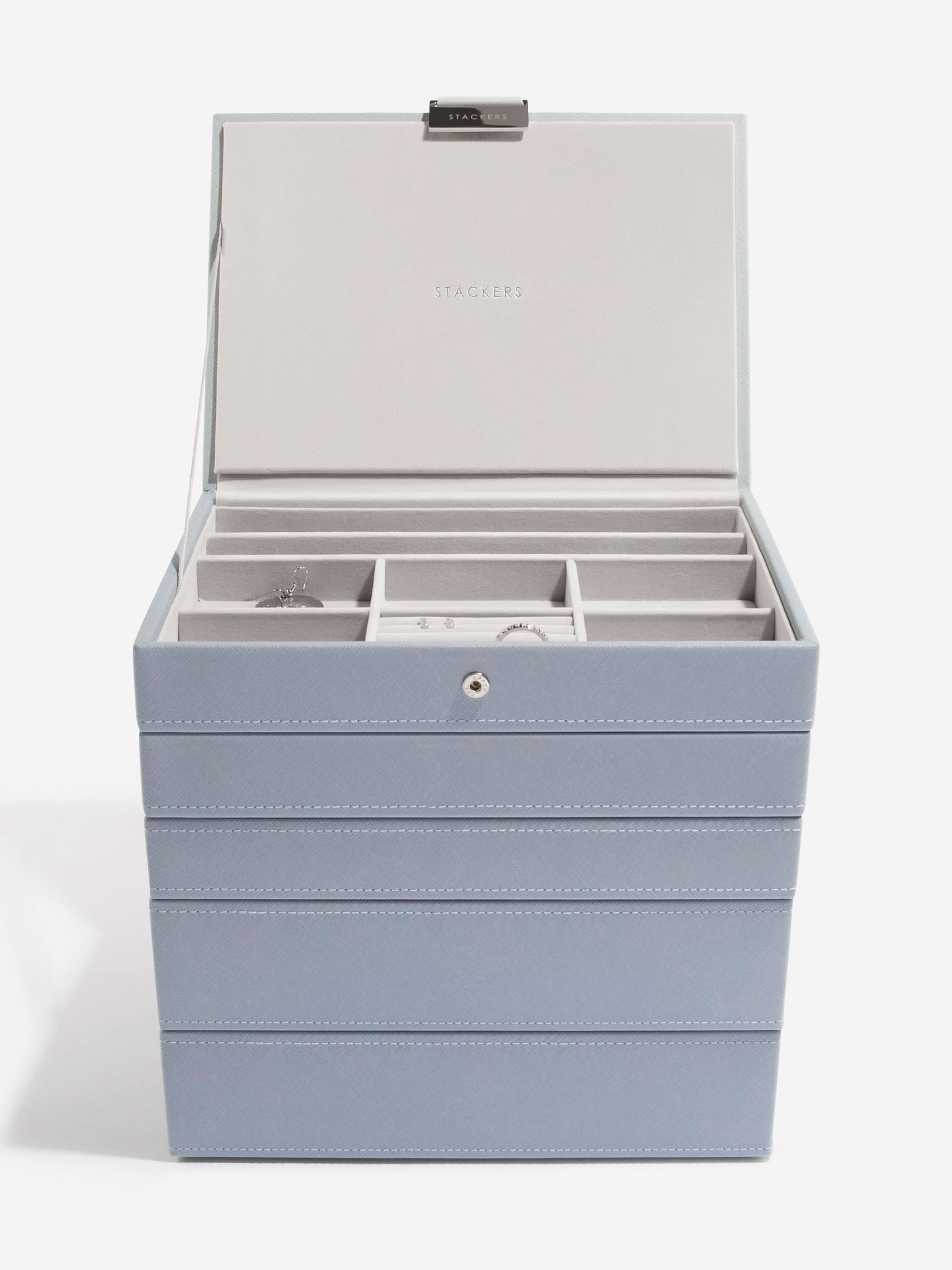 Stackers Klassieke Juwelendoos Set van 5 Blauw - Mystackers