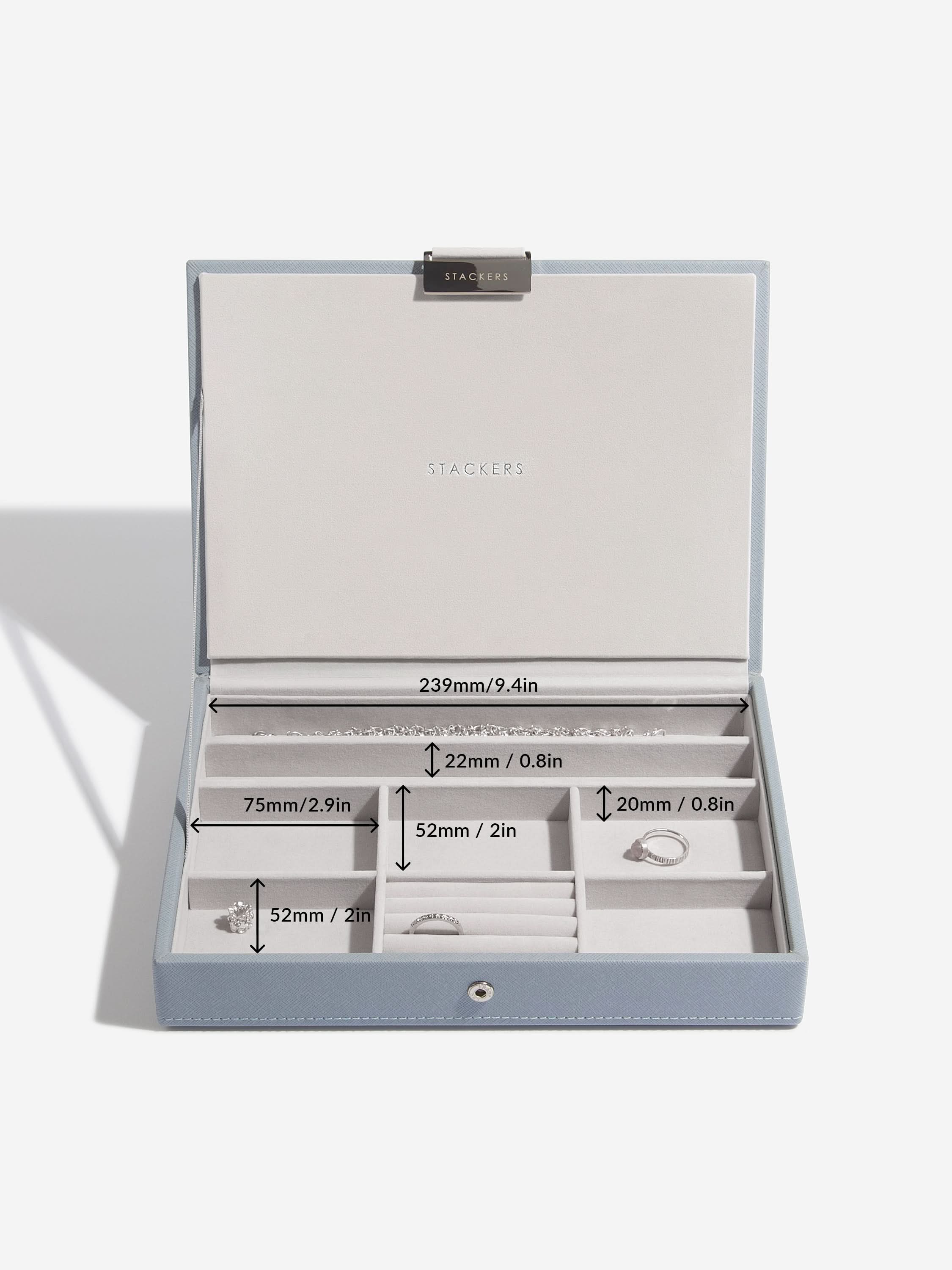 Stackers Klassieke Juwelendoos Set van 5 Blauw - Mystackers