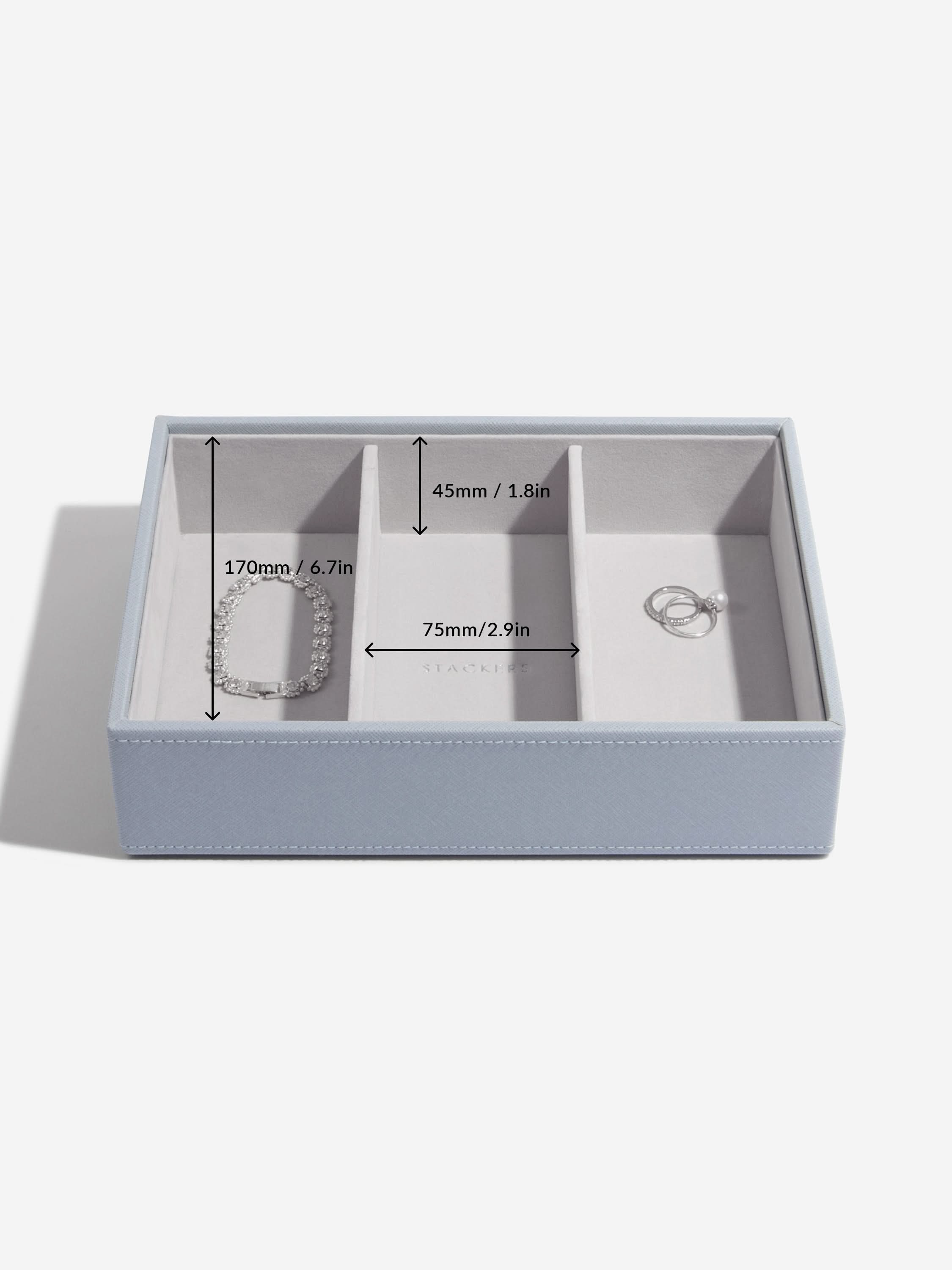 Stackers Klassieke Juwelendoos Set van 5 Blauw - Mystackers