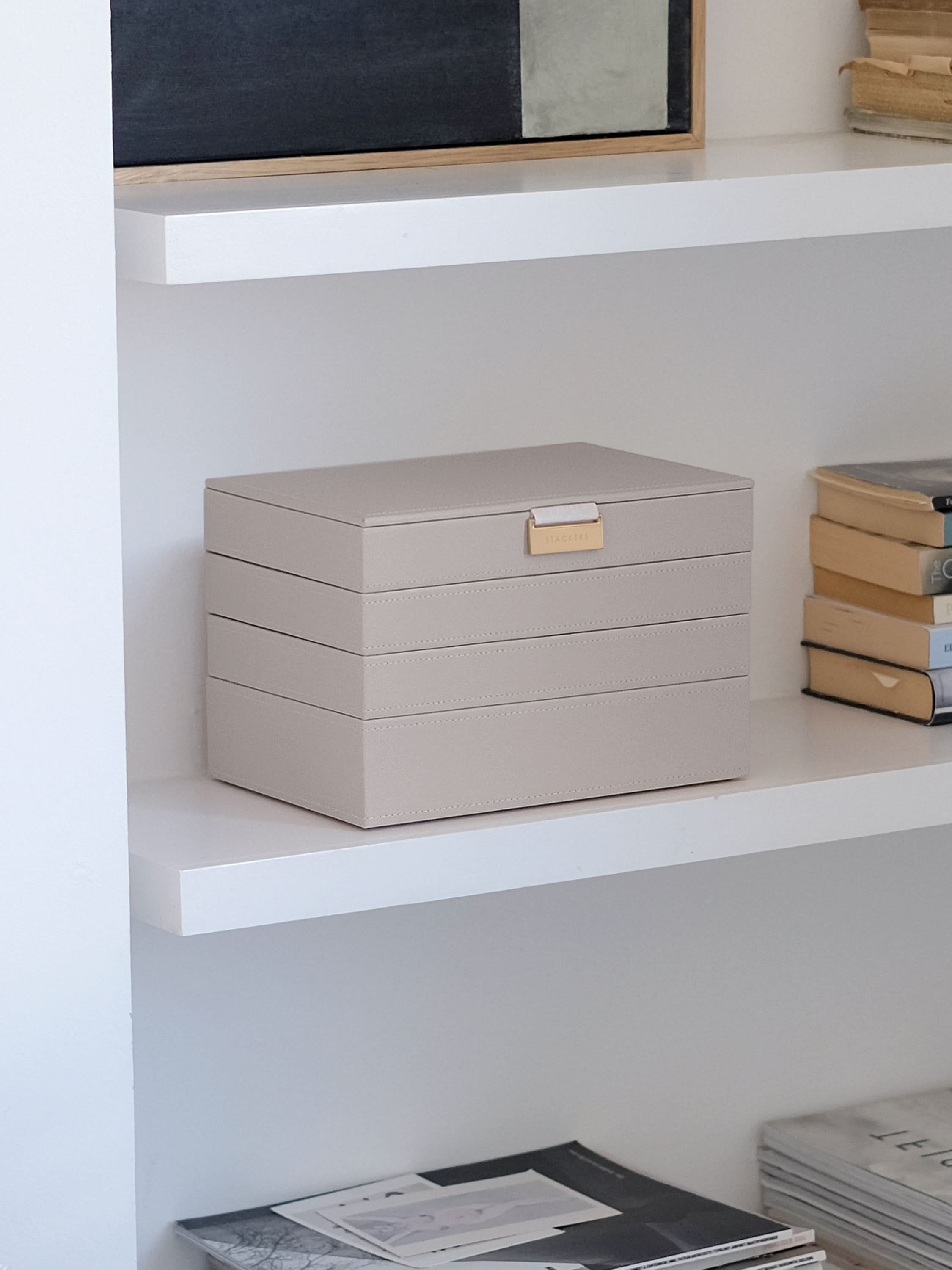 Stackers Klassieke Juwelendoos Set van 4 Taupe - Mystackers