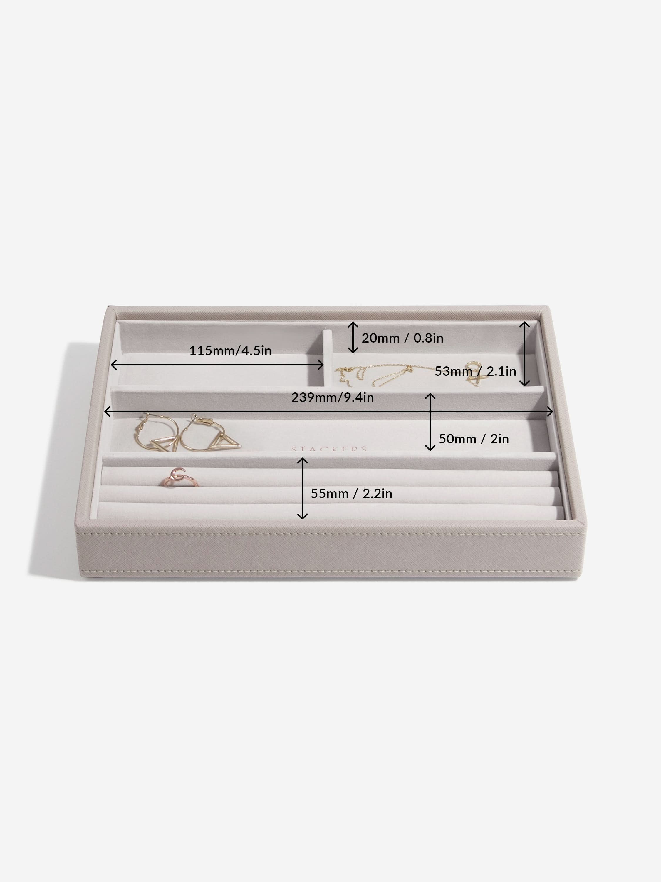 Stackers Klassieke Juwelendoos Set van 4 Taupe - Mystackers