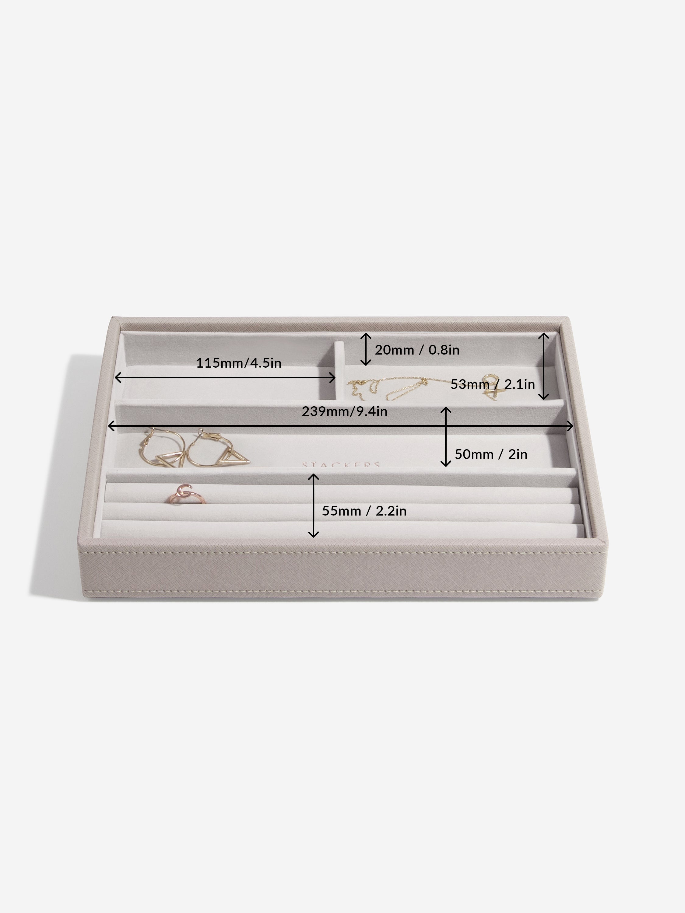 Stackers Klassieke Juwelendoos Set van 5 Taupe - Mystackers