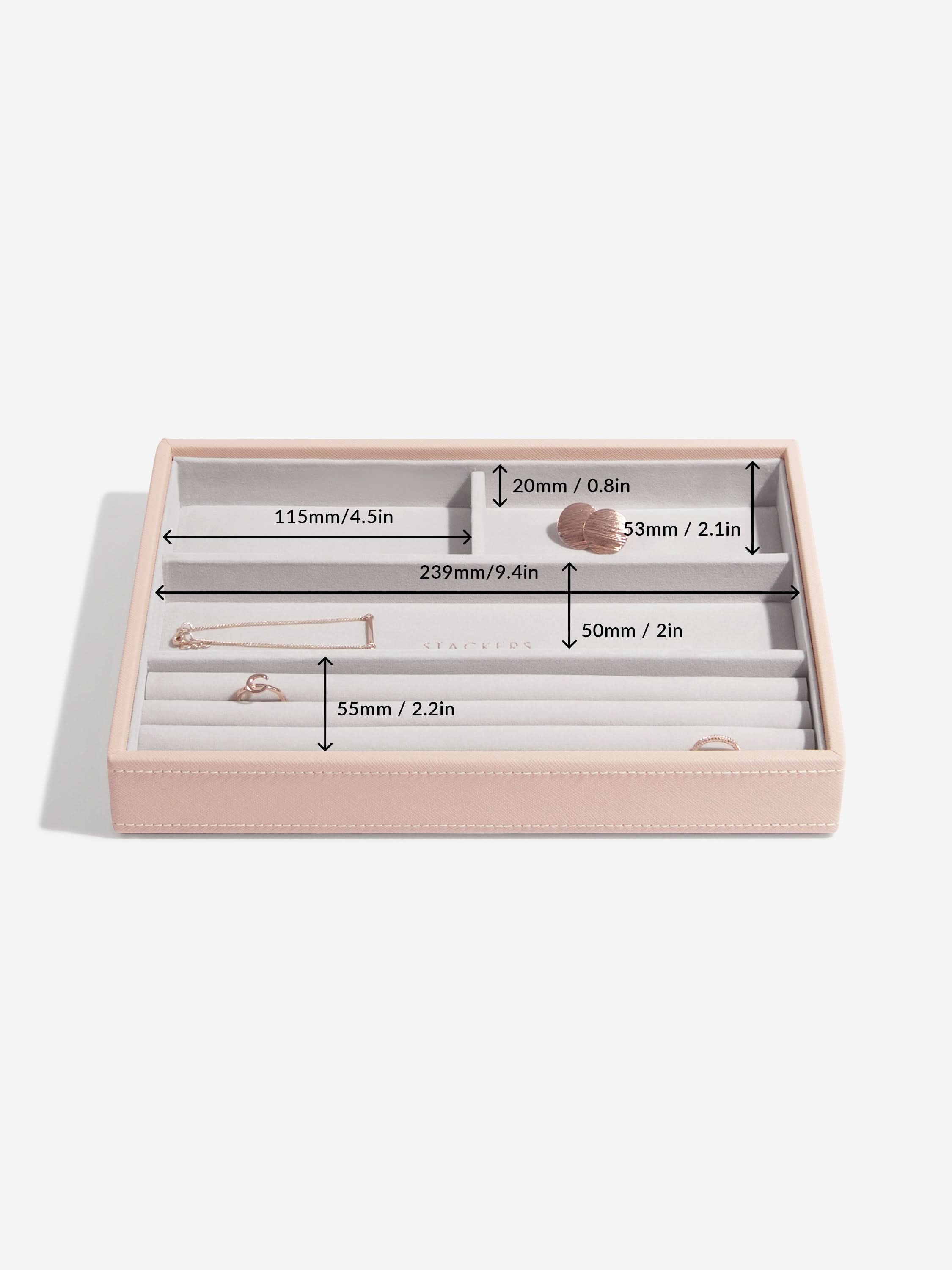 Stackers Klassieke Juwelendoos Set van 5 Roze - Mystackers