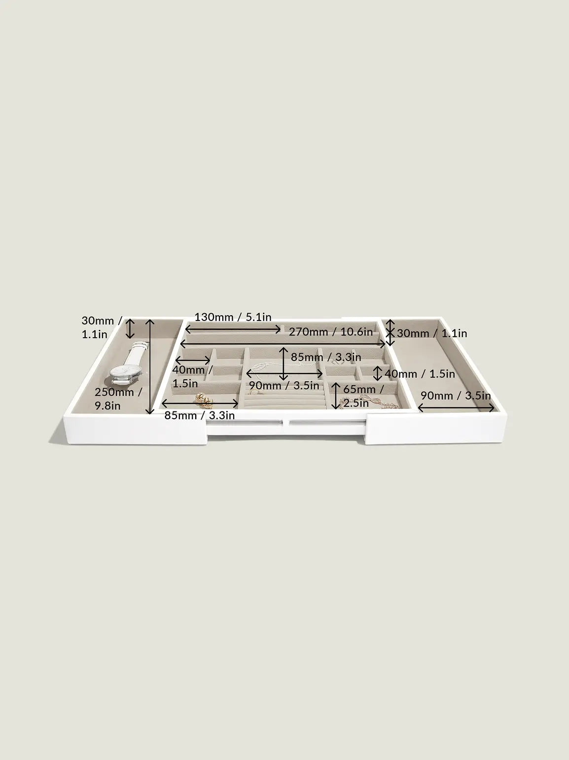 Stackers Medium Sieradenslider Wit