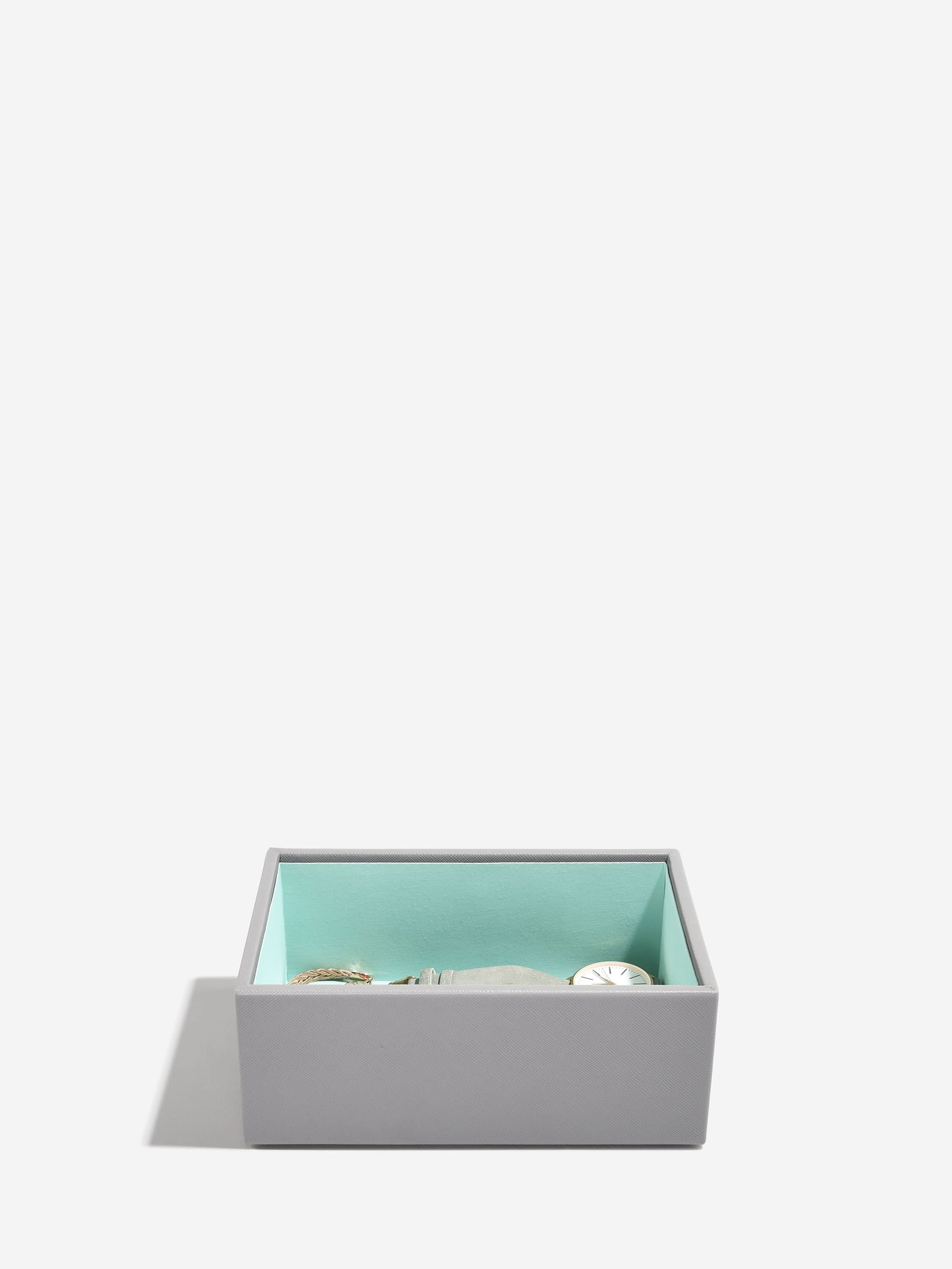 Stackers Mini Horloge & Accessoirelaag Grijs & Munt - Mystackers