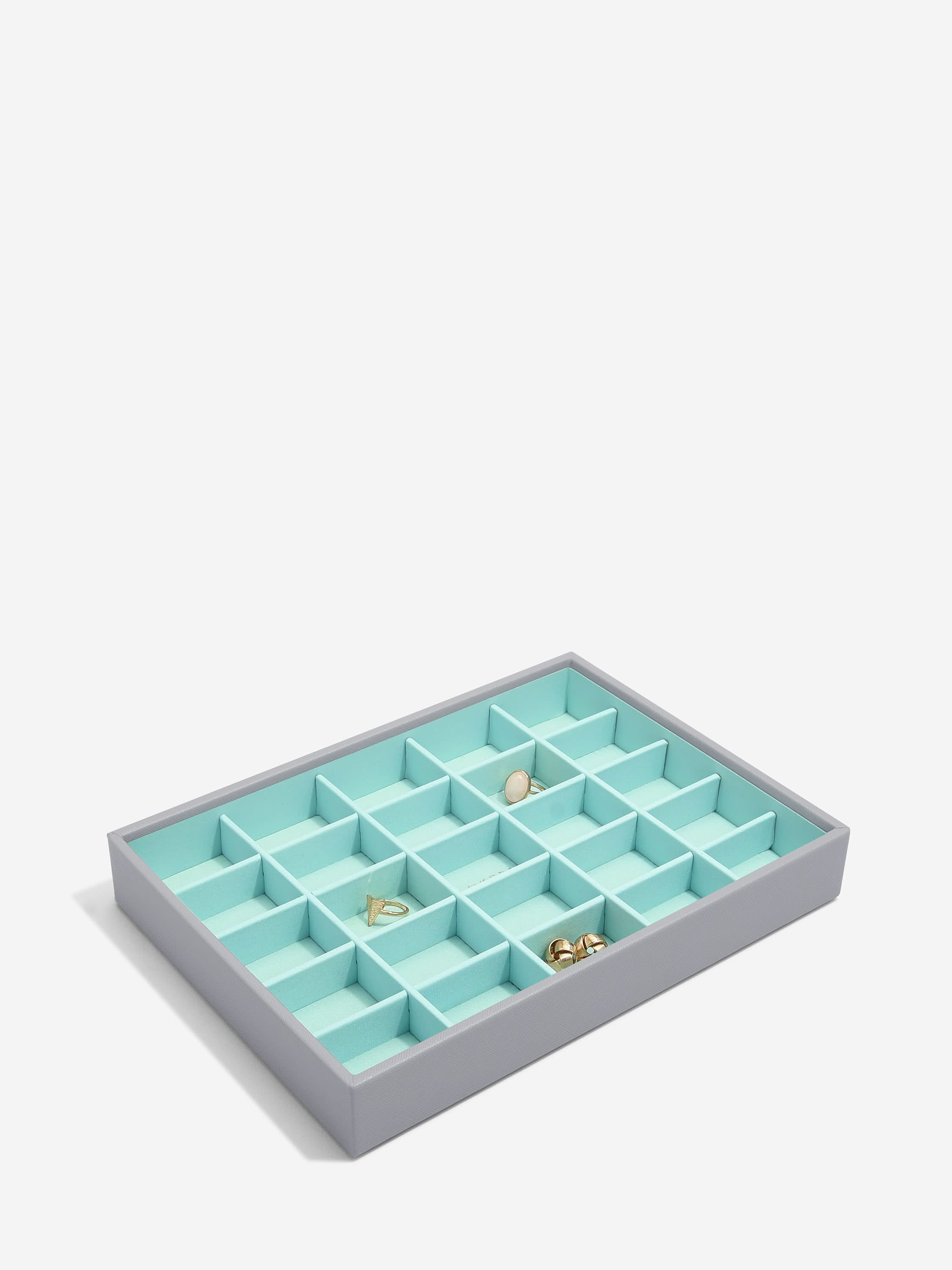 Stackers kleine Sieradenlaag voor Klassieke Juwelendoos Grijs & Munt - Mystackers