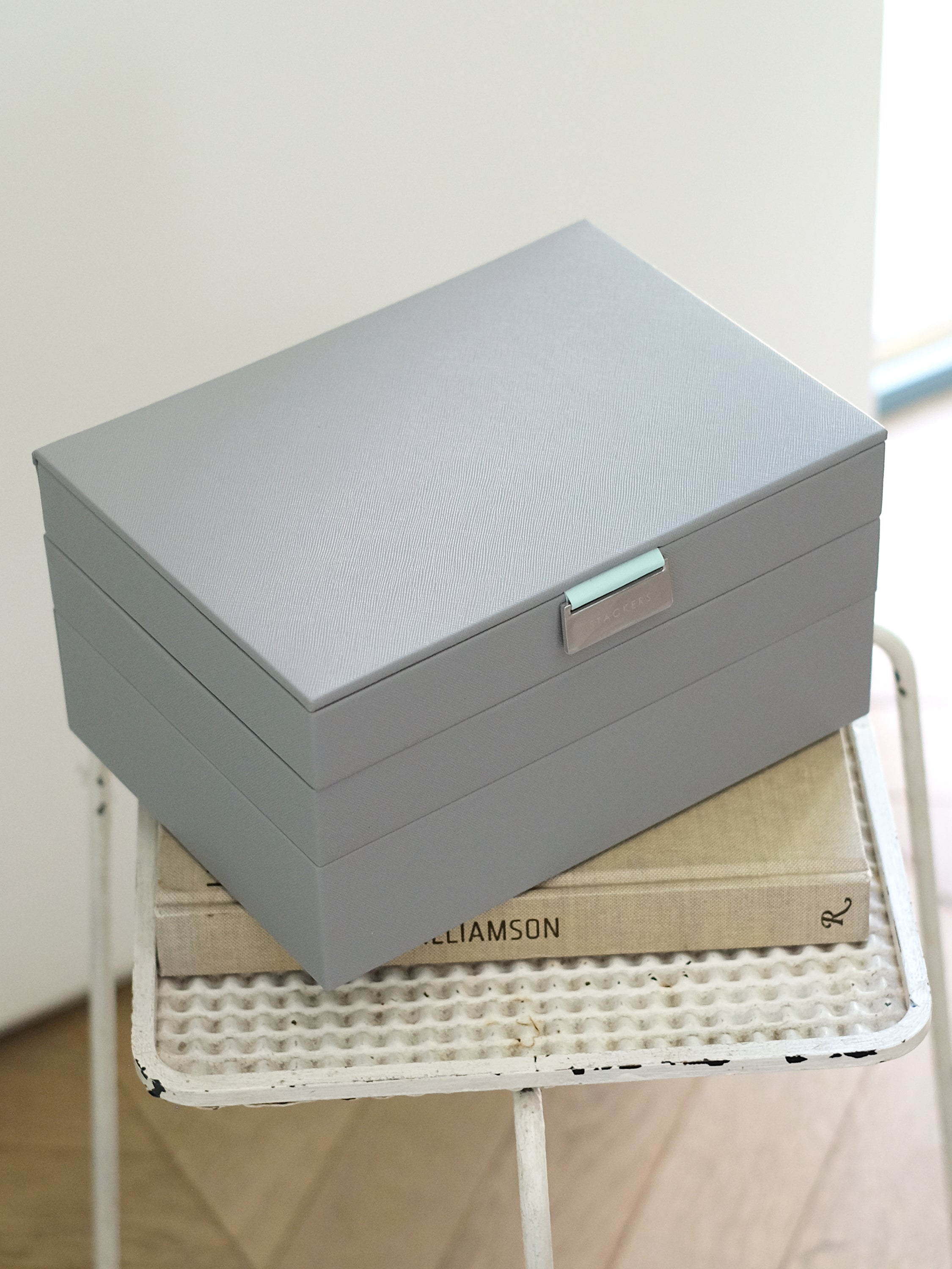 Stackers Classic Boîte à Bijoux Lot de 3 Gris et Menthe