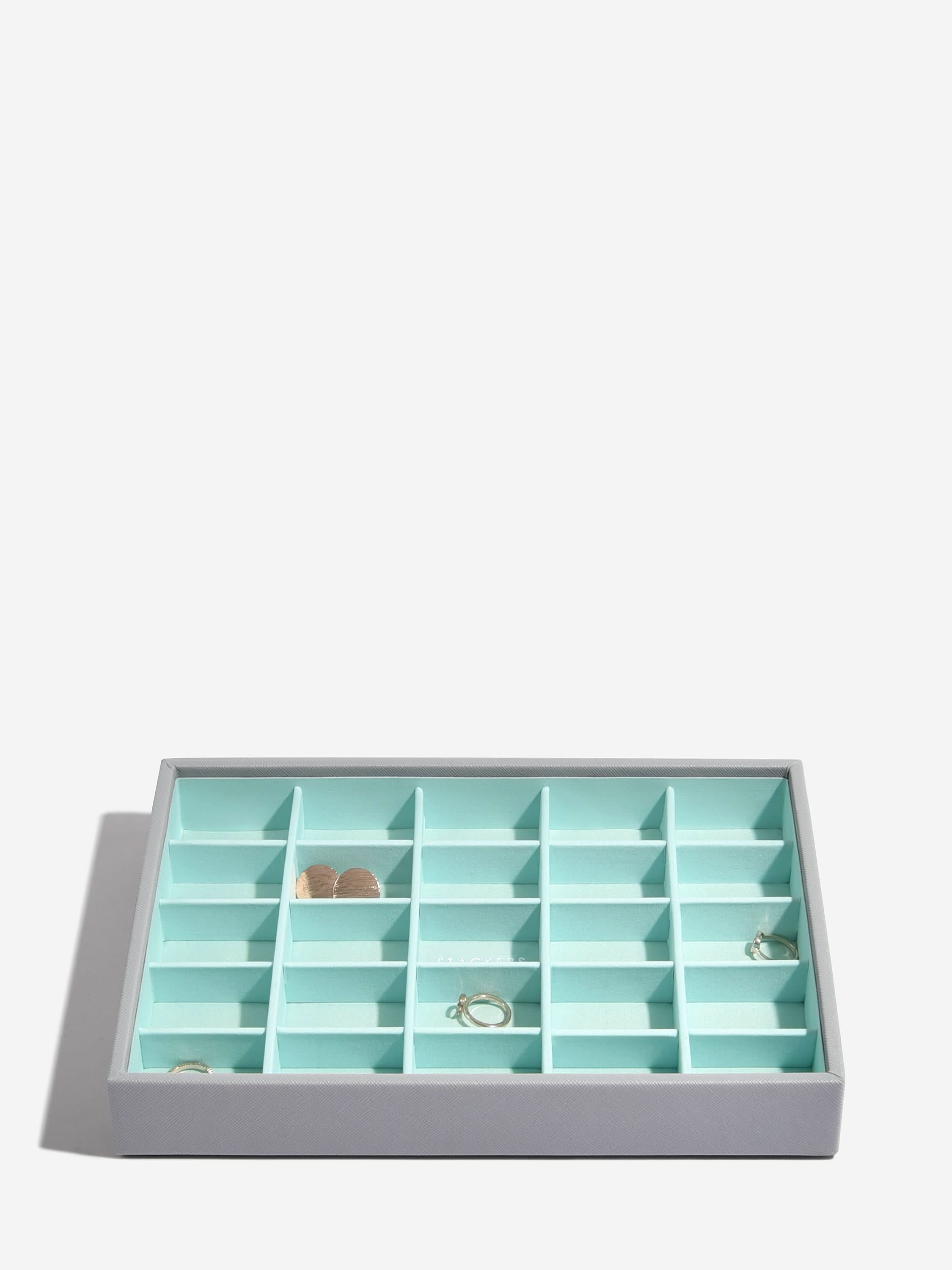 Stackers Klassieke Juwelendoos Set van 3 Grijs & Munt - Mystackers