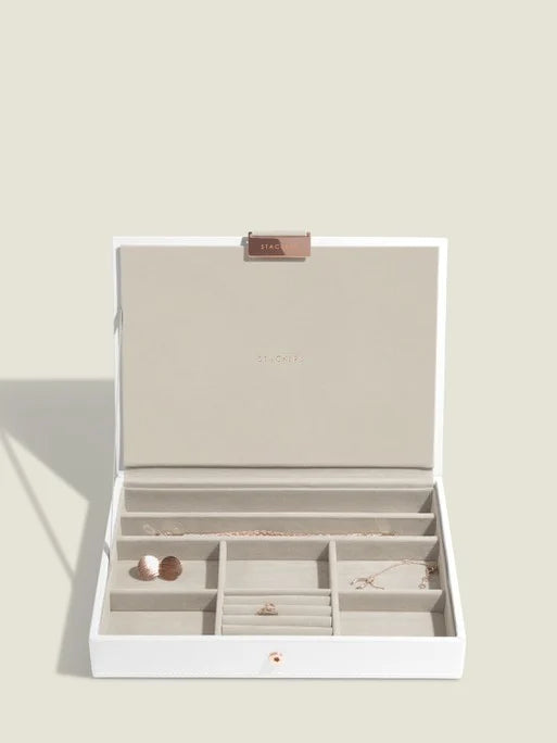 Stackers Classic Coffret à Bijoux Lot de 3 Blanc et Or Rose