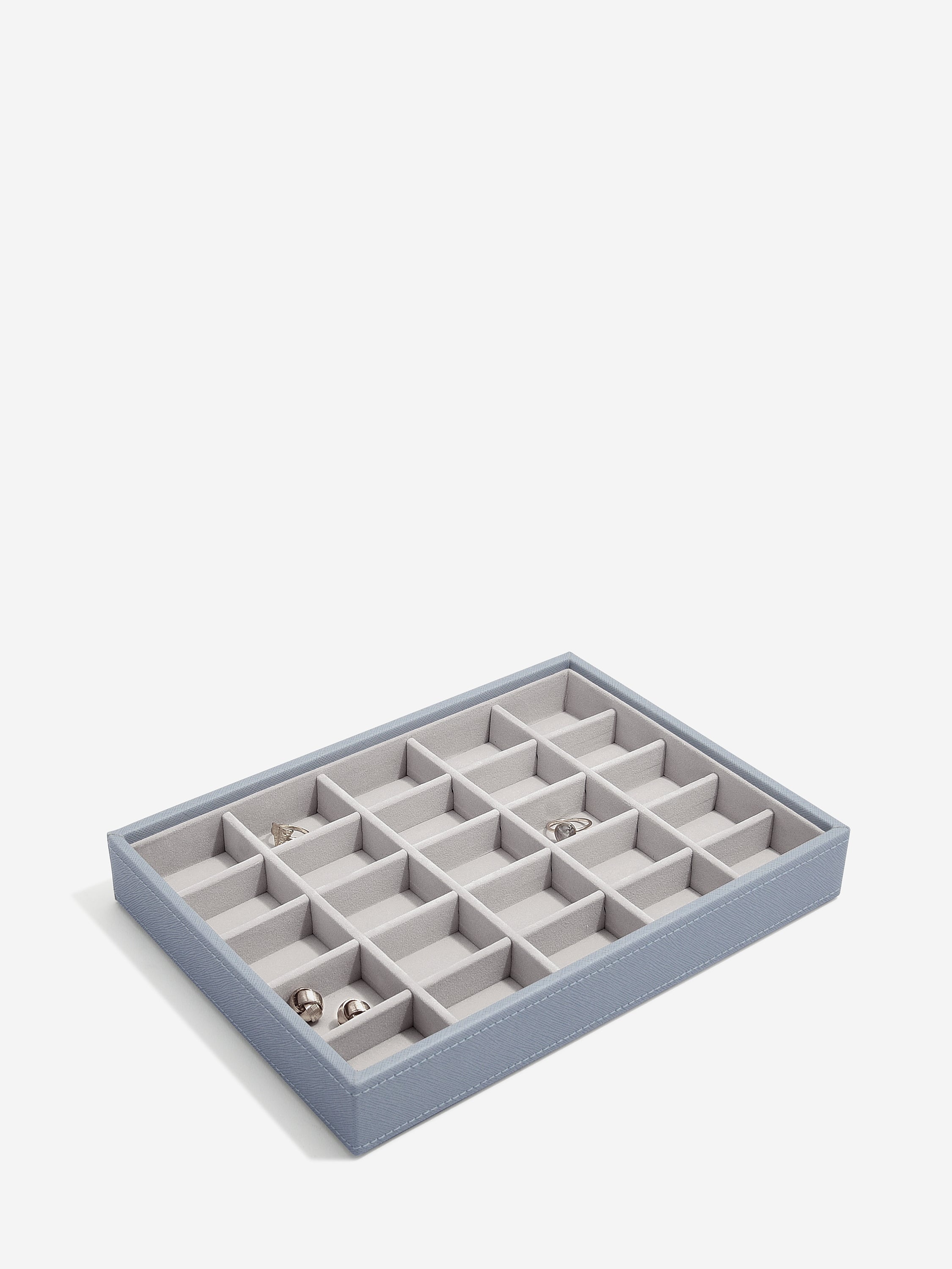 Stackers kleine Sieradenlaag voor Klassieke Juwelendoos Blauw - Mystackers