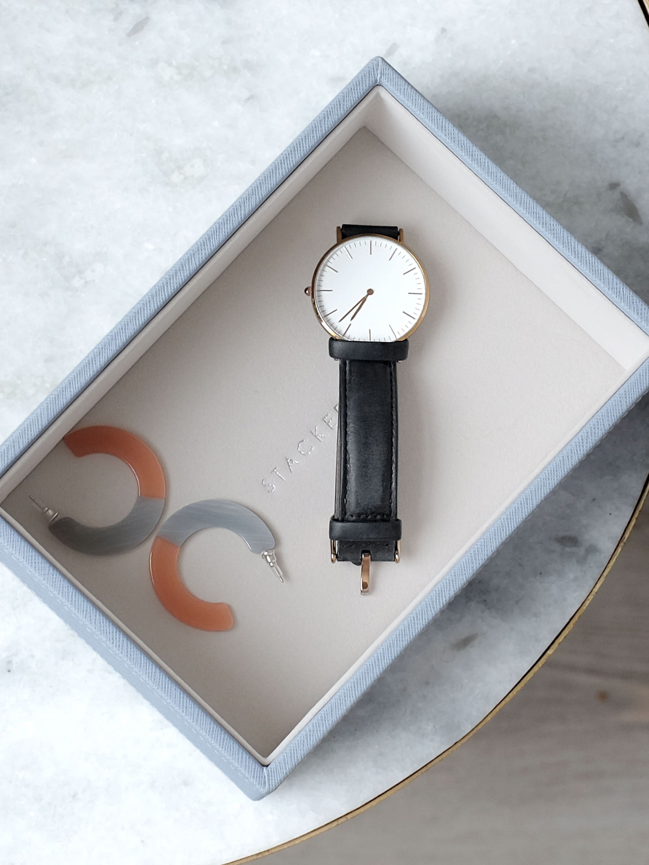 Stackers Mini Horloge & Accessoirelaag Blauw - Mystackers