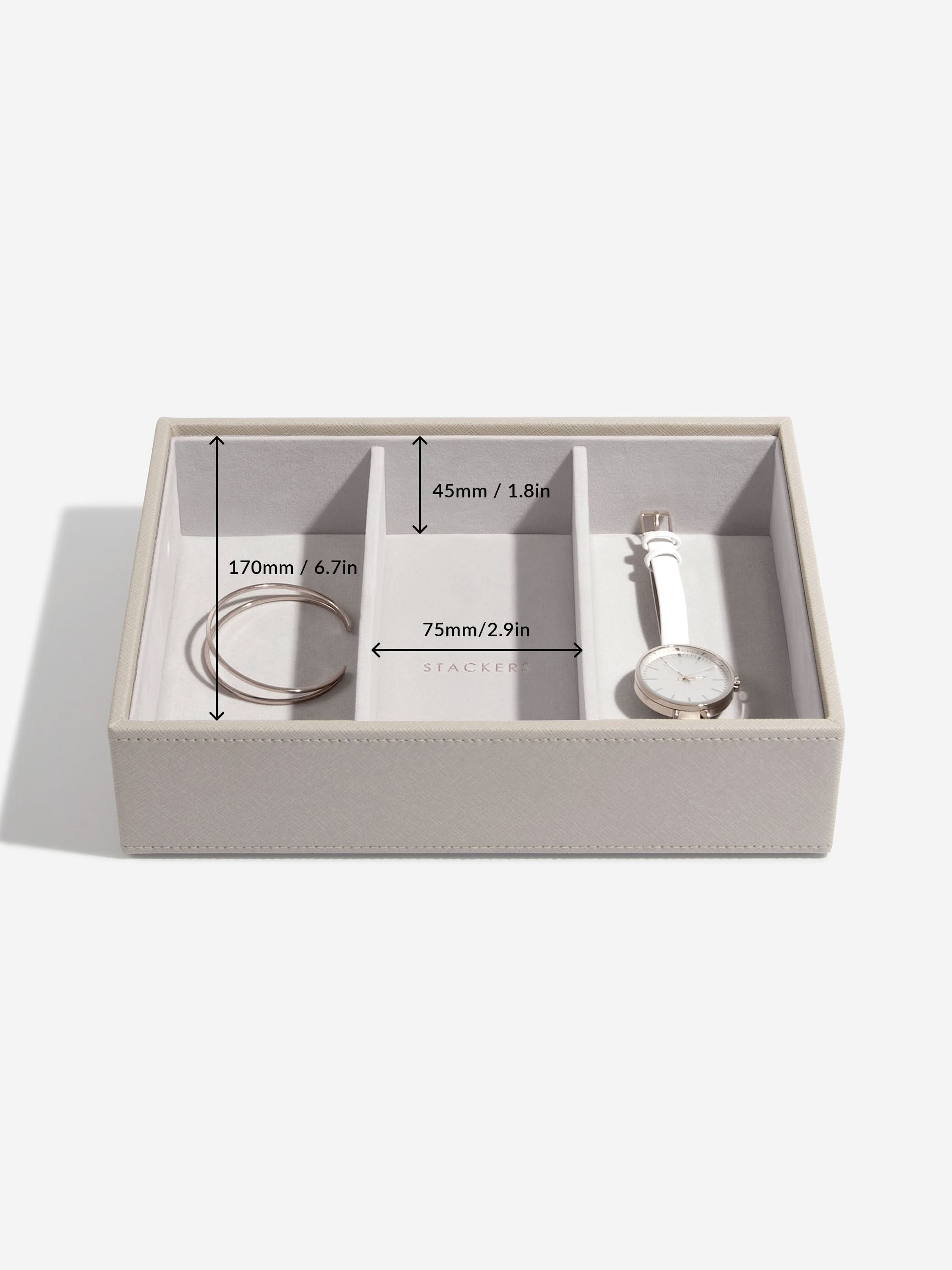 Stackers Horloge & Accessoirelaag voor Klassieke Juwelendoos Taupe - Mystackers