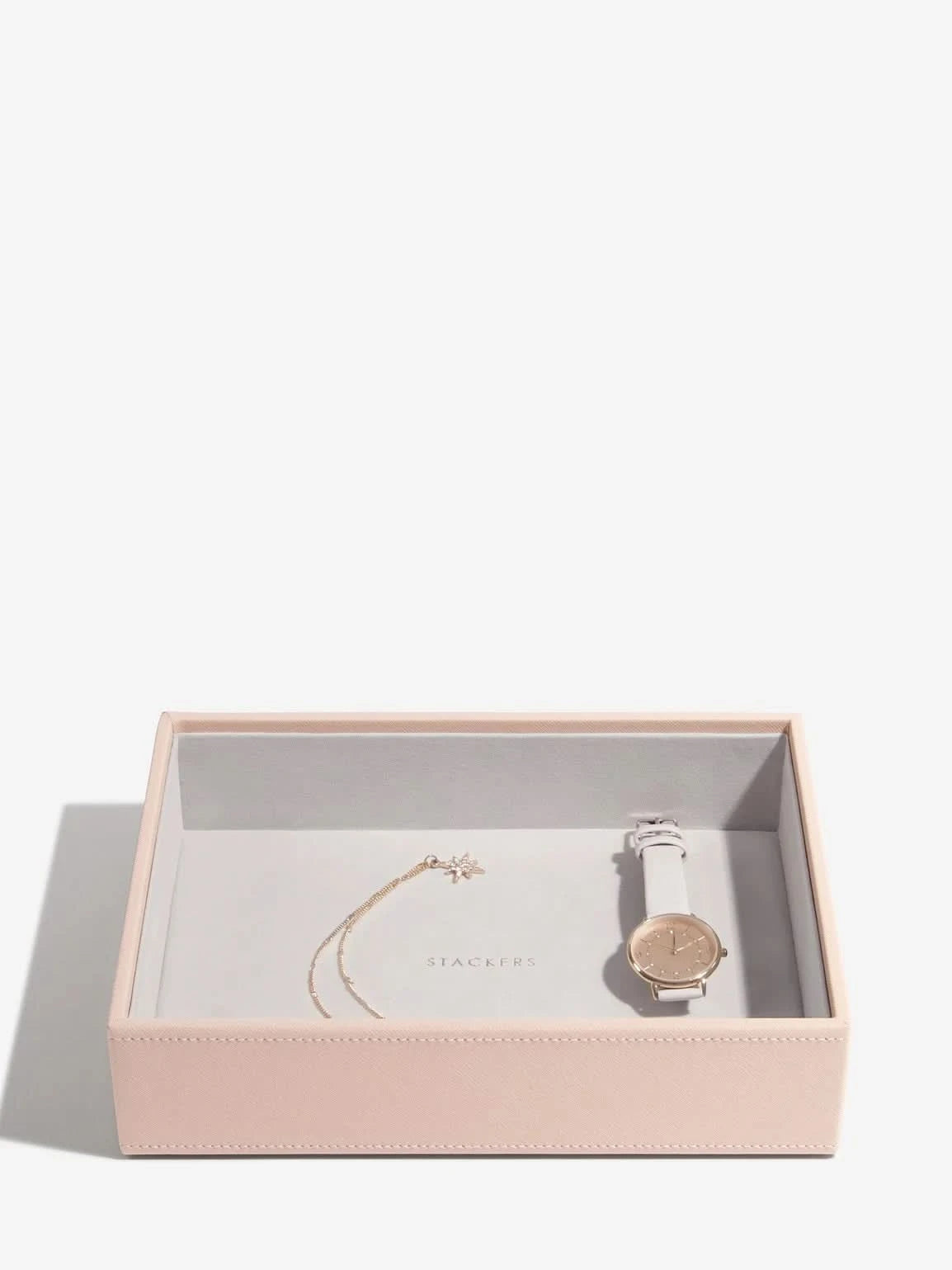 Stackers diepe Sieradenlaag voor Klassieke Juwelendoos Roze - Mystackers