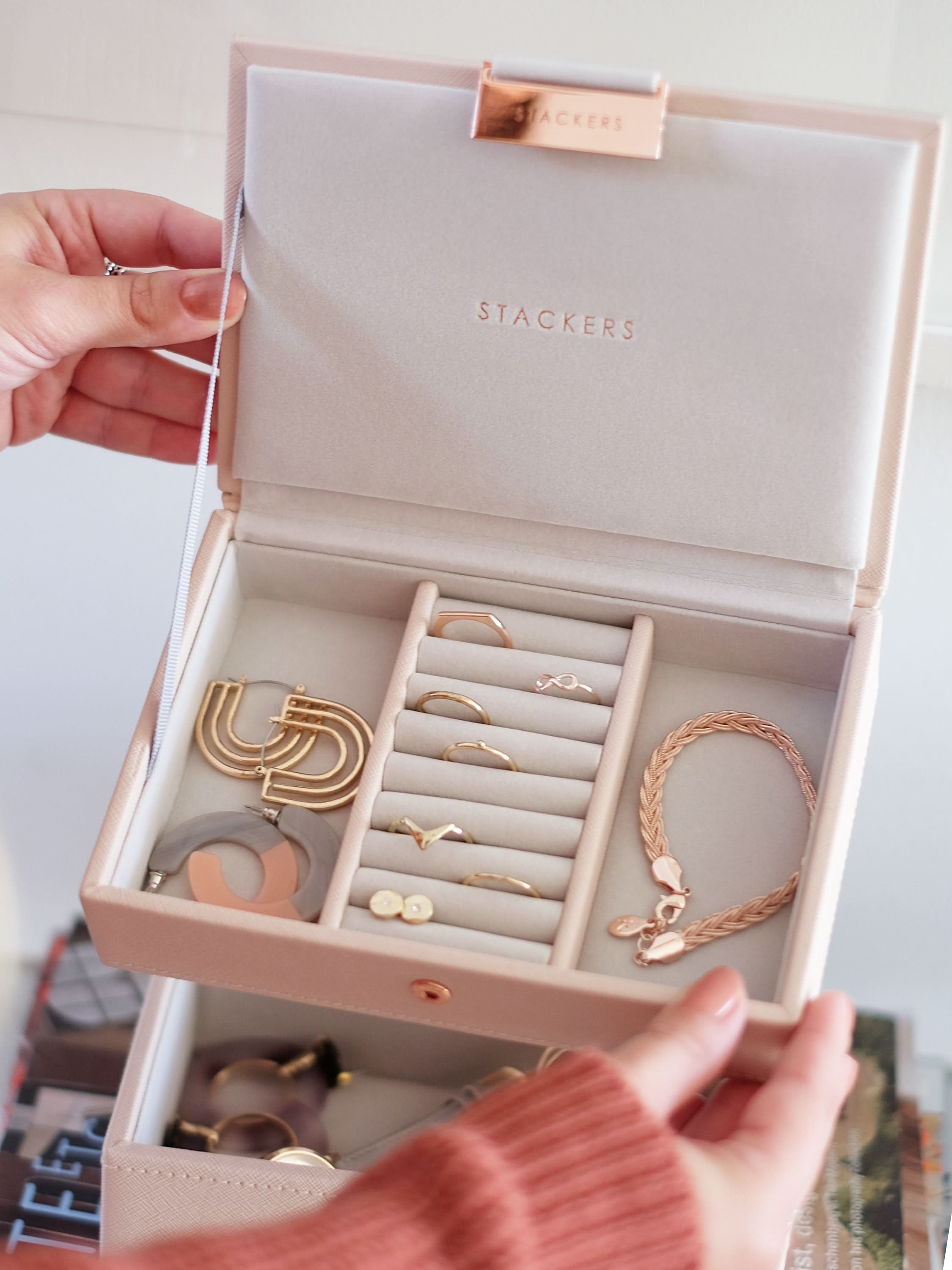 Stackers Deksel voor Mini Juwelendoos Roze - Mystackers