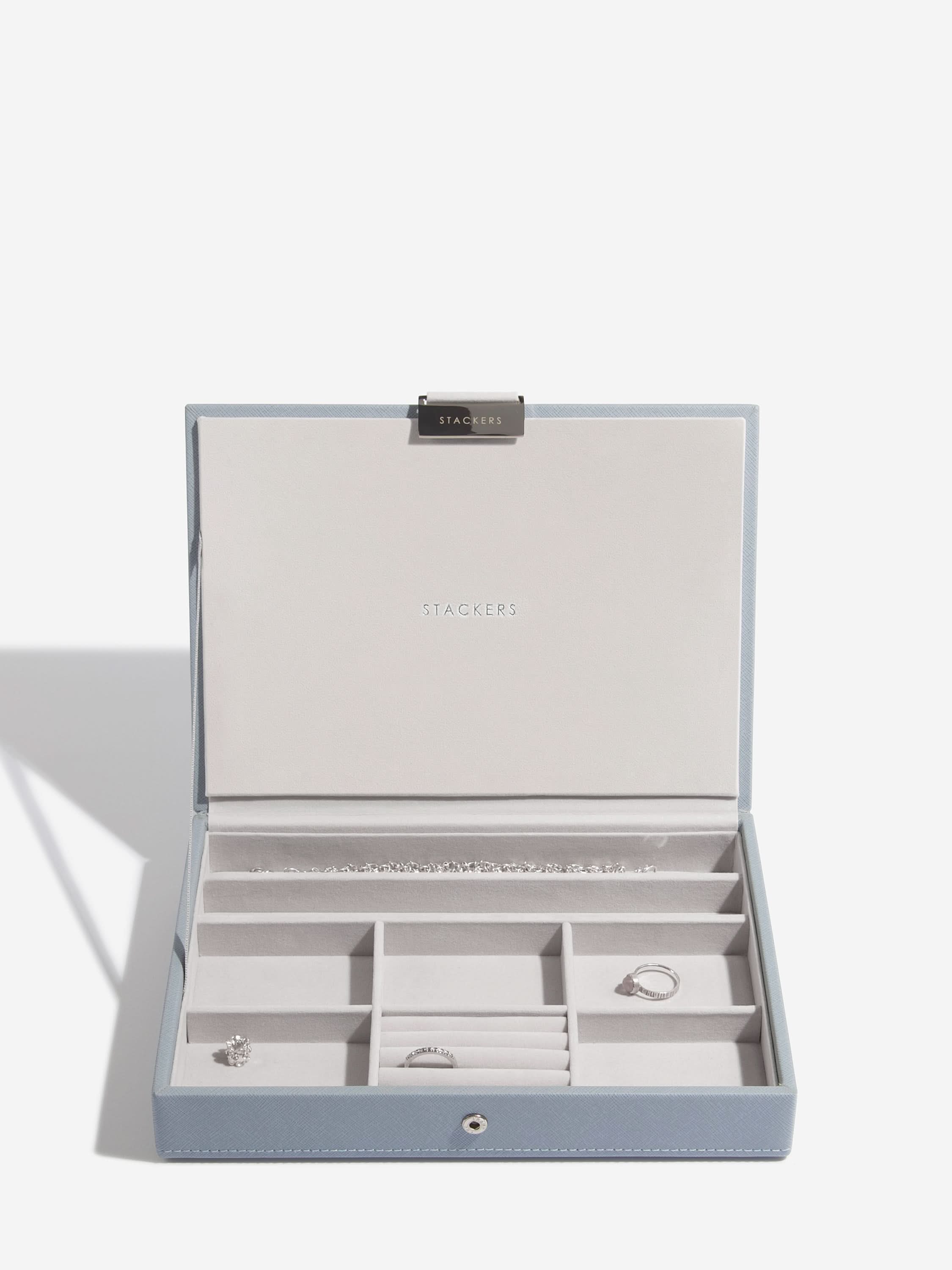 Stackers Klassieke Juwelendoos Set van 3 Blauw - Mystackers