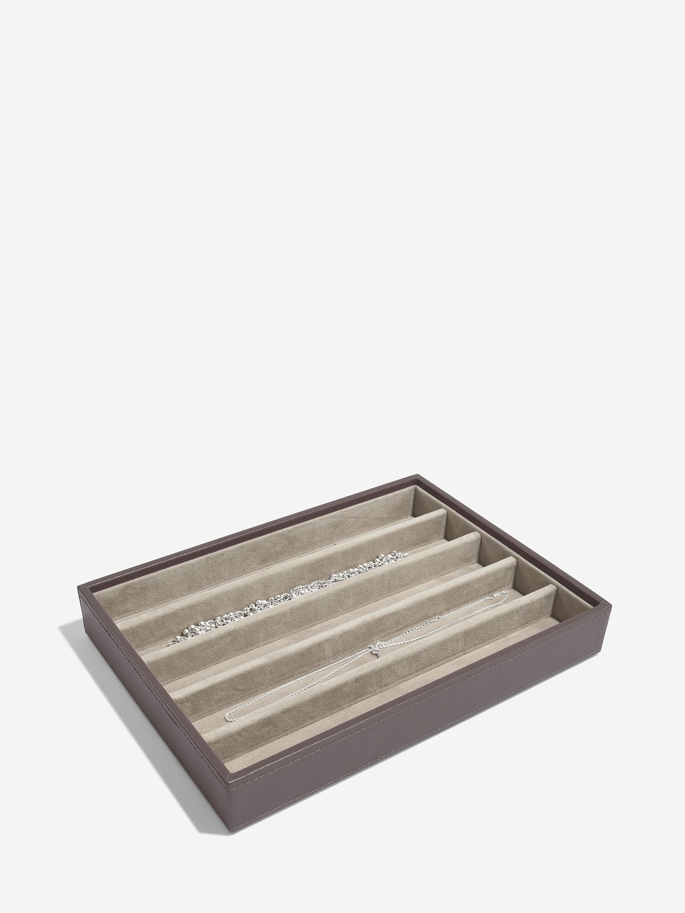 Stackers Halskettingenlaag voor Klassieke Juwelendoos Zachtbruin - Mystackers