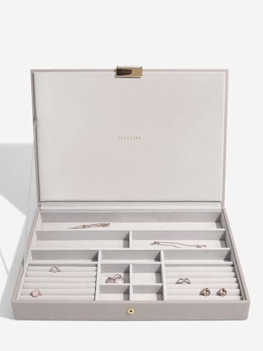 Stackers Deksel voor XL Juwelendoos Taupe - Mystackers