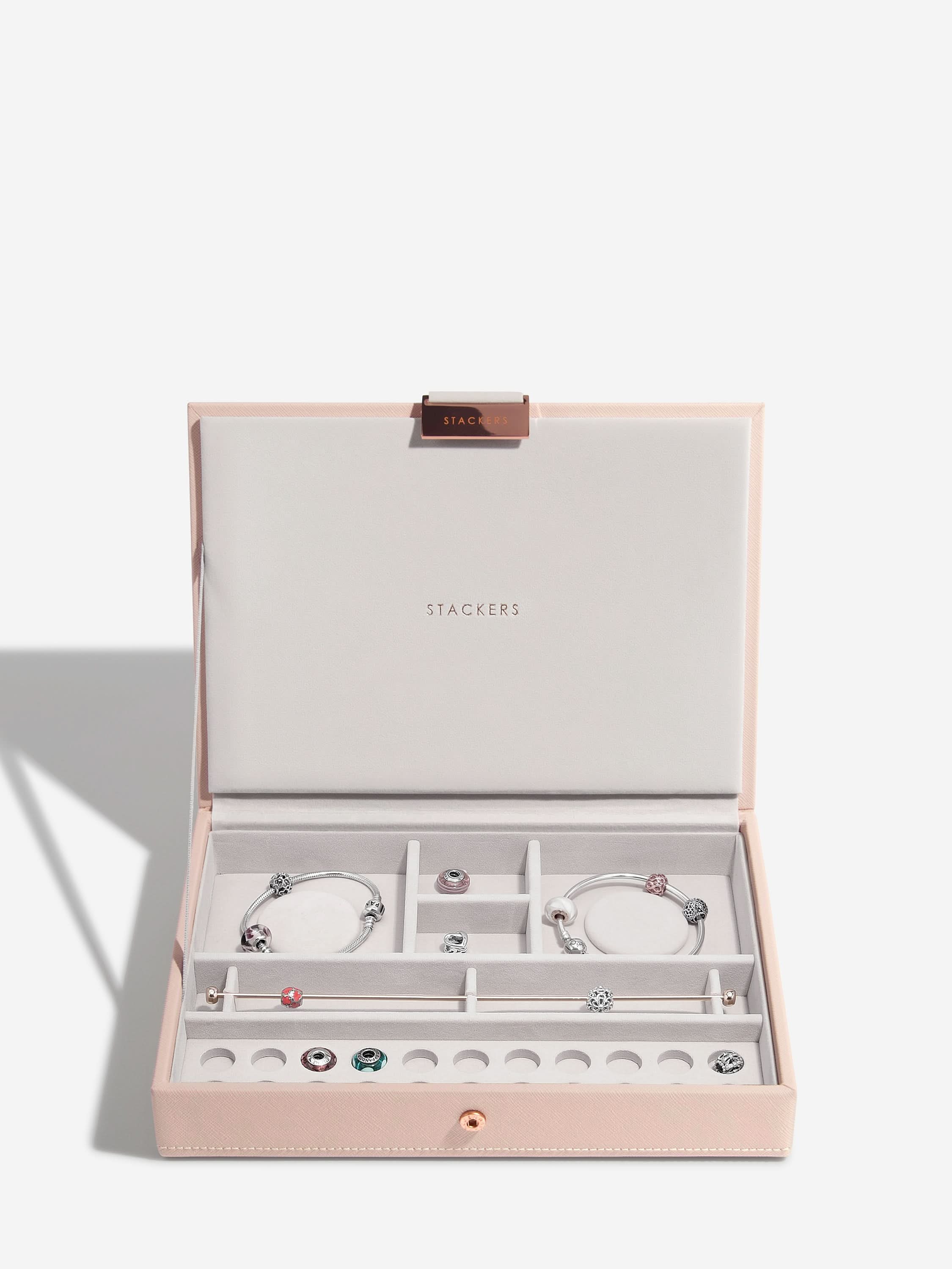 Stackers Charm deksel voor Klassieke Juwelendoos Roze - Mystackers