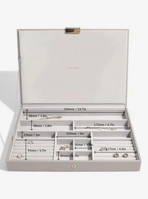Stackers XL Juwelendoos set van 3 Taupe - Mystackers