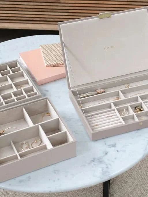 Stackers XL Juwelendoos set van 3 Taupe - Mystackers