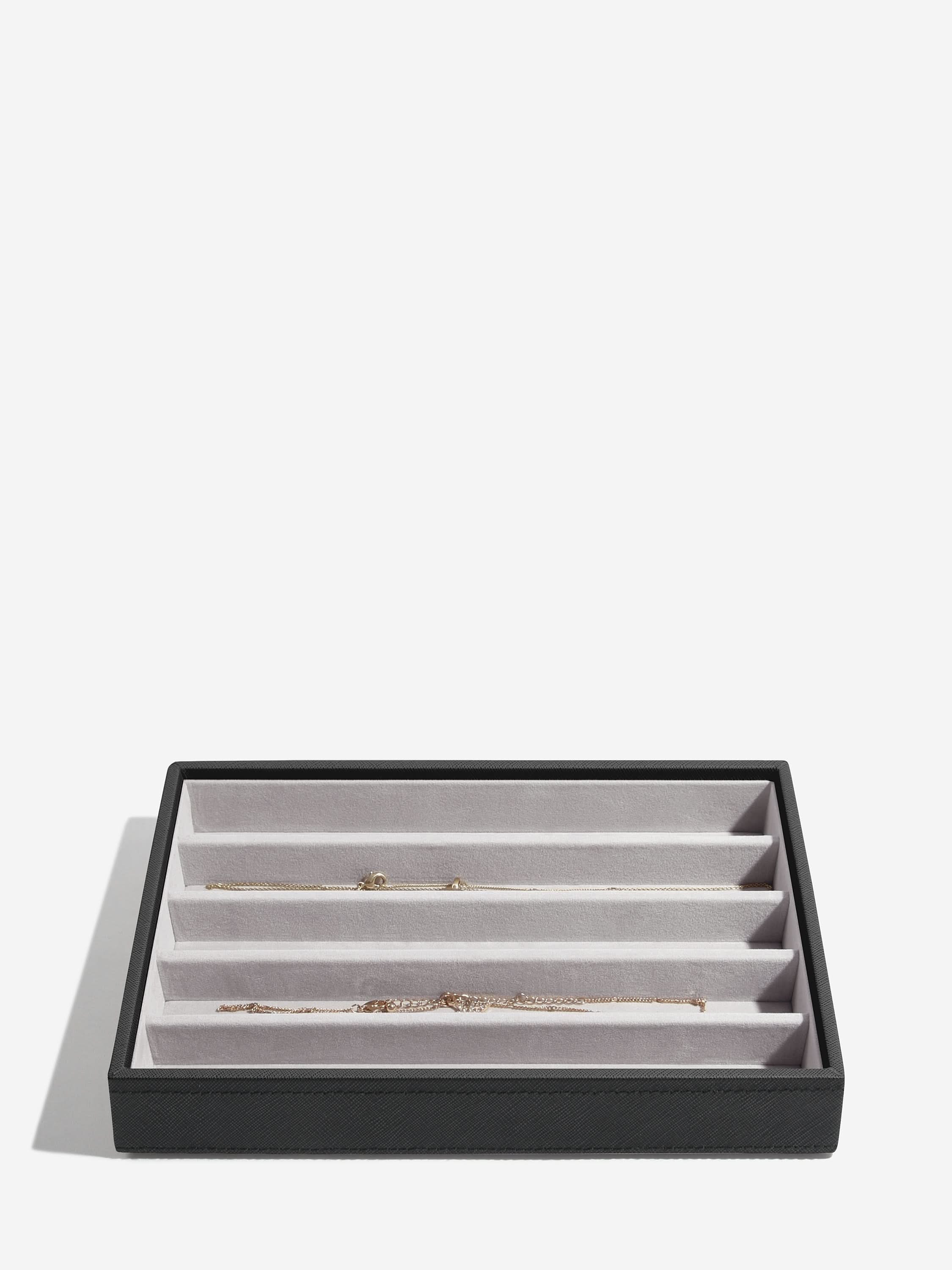 Stackers Halskettingenlaag voor Klassieke Juwelendoos Zwart - Mystackers