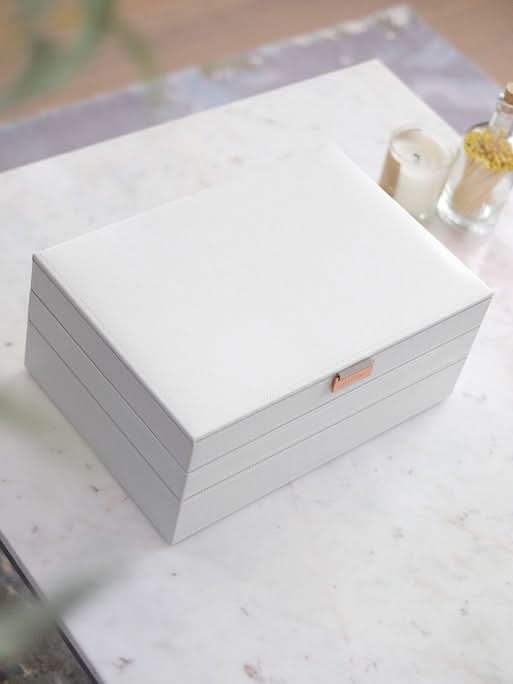 Stackers XL Juwelendoos set van 3 Wit & Roze - Mystackers