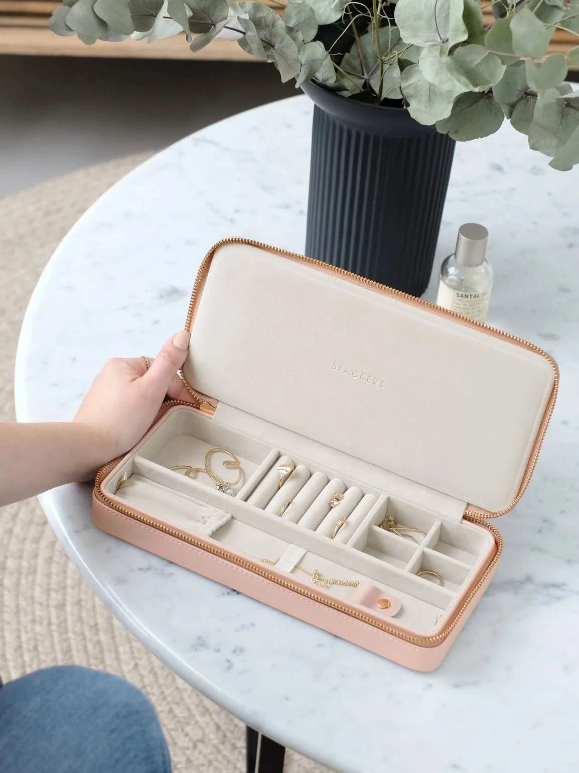 Stackers Langwerpige Reissieradendoos Roze - Mystackers