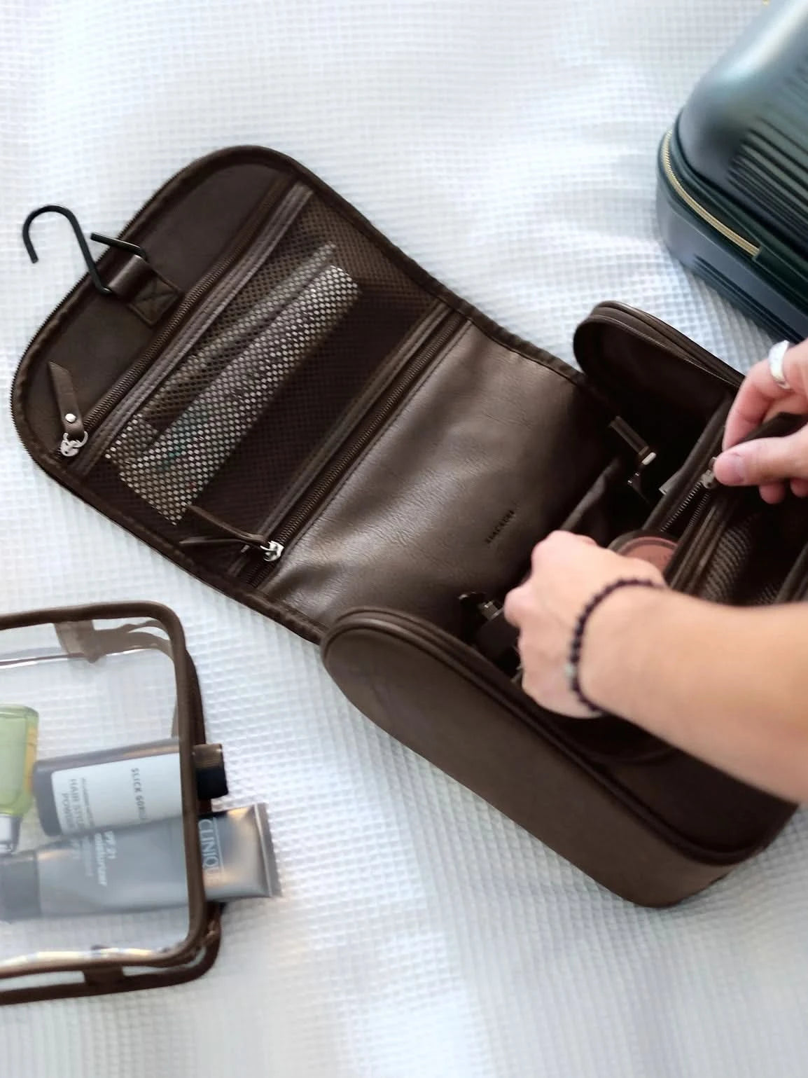 Stackers hangende Toilettas Bruin - Mystackers