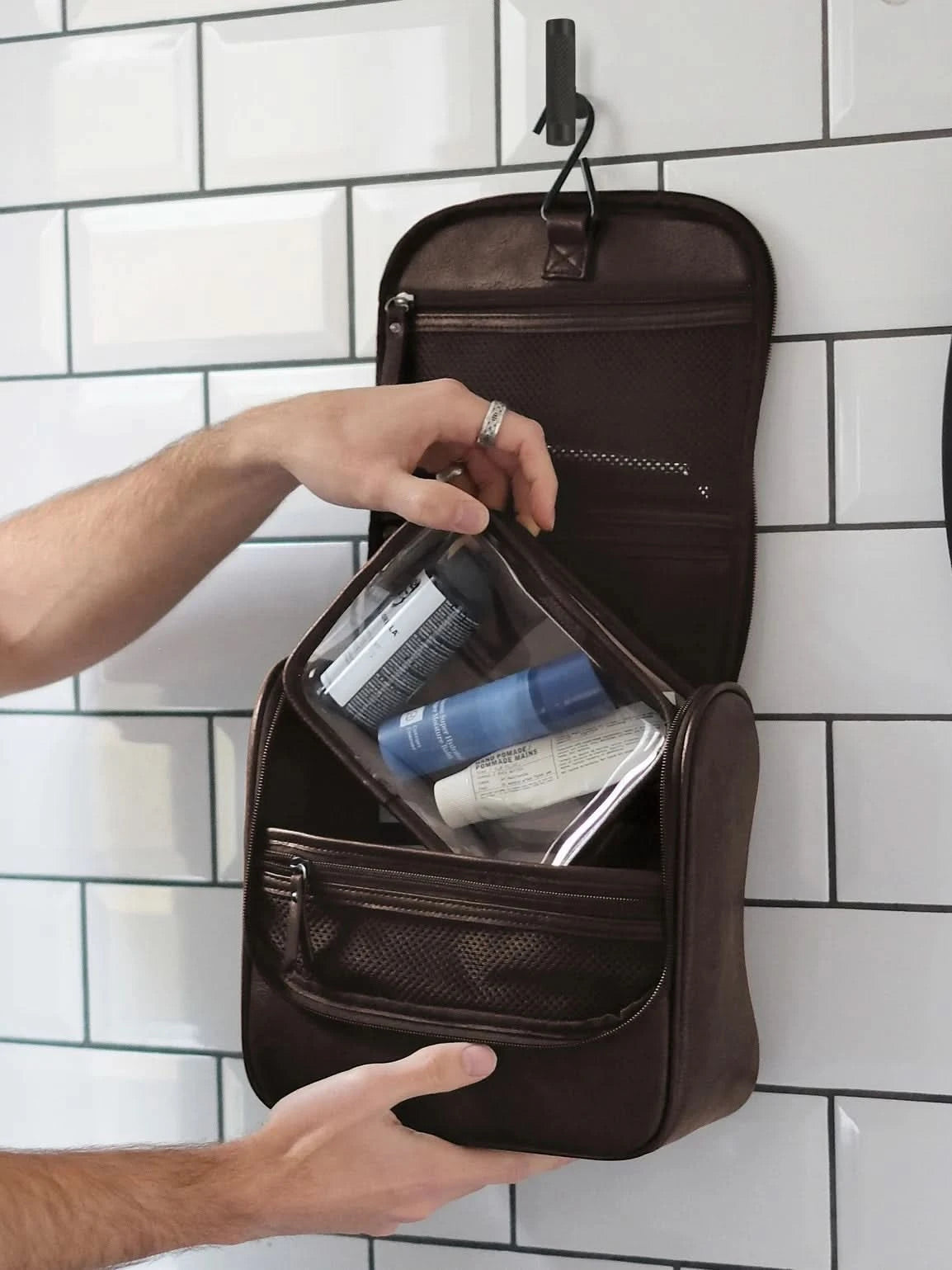 Stackers hangende Toilettas Bruin - Mystackers