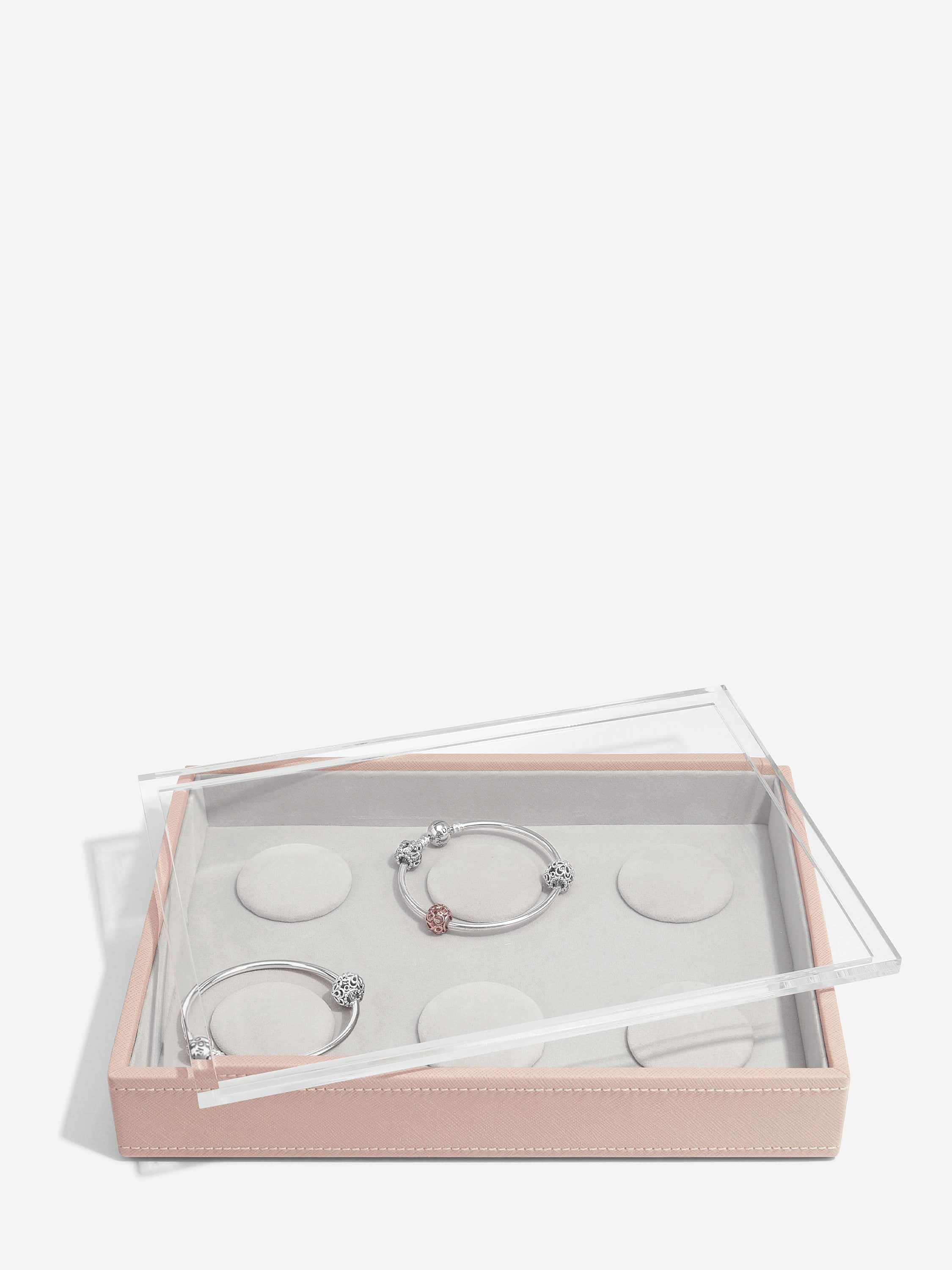 Stackers Armbandenlaag + deksel voor Klassieke Juwelendoos Roze - Mystackers