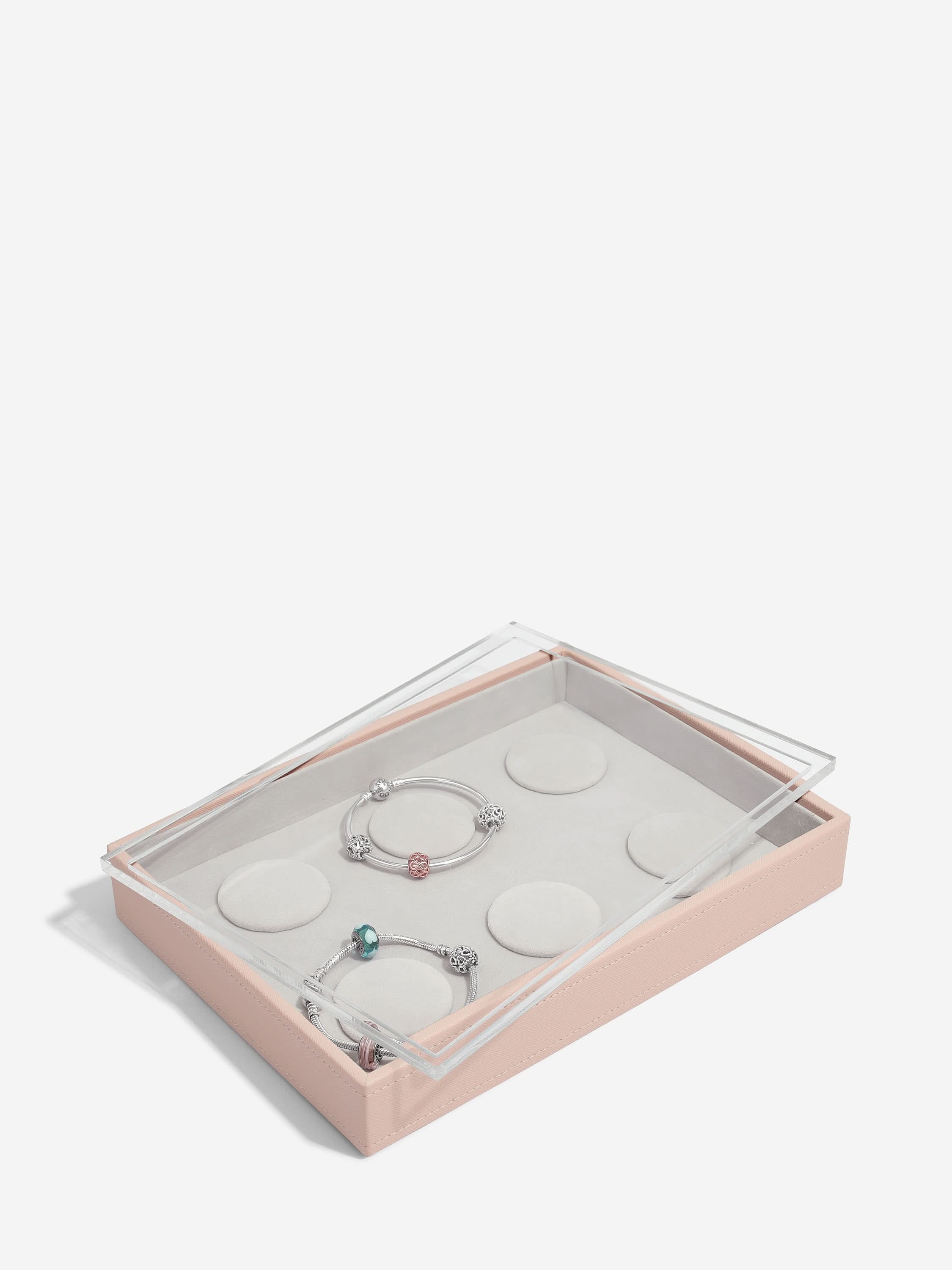 Stackers Armbandenlaag + deksel voor Klassieke Juwelendoos Roze - Mystackers