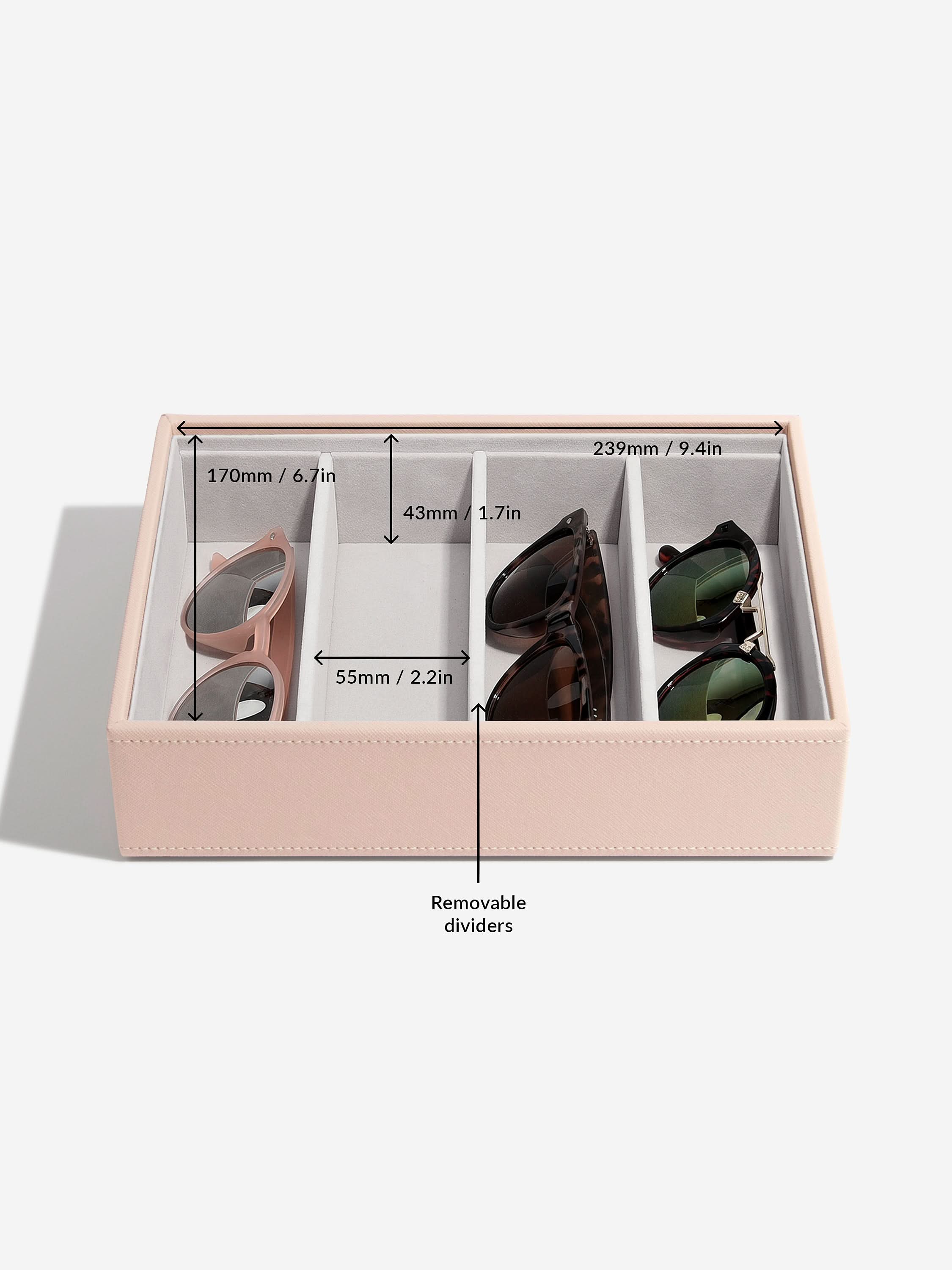 Stackers Bril & Accessoires-laag voor Klassieke Juwelendoos Roze - Mystackers