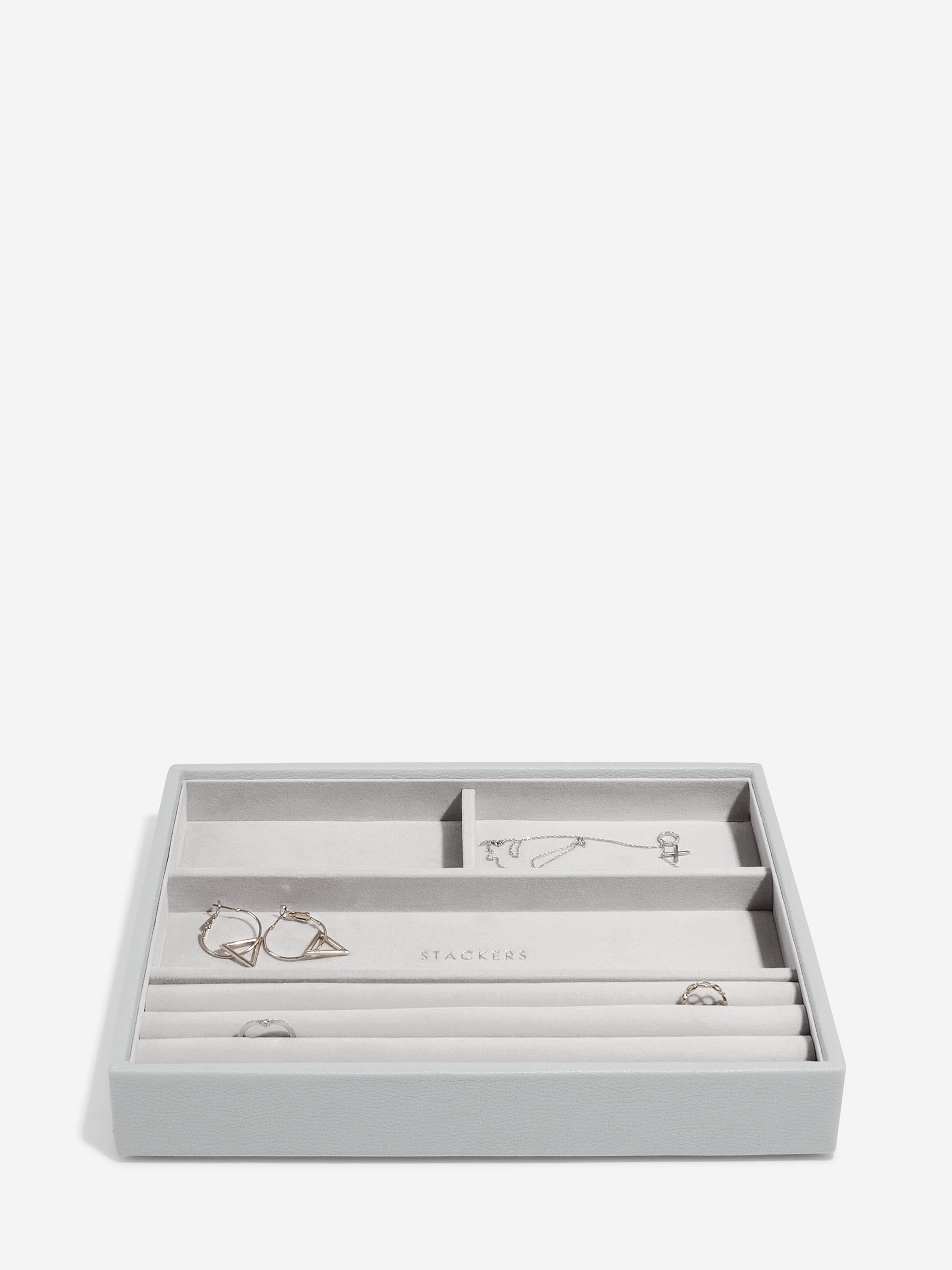 Stackers Ring & Armbandenlaag voor Klassieke Juwelendoos Grijs - Mystackers