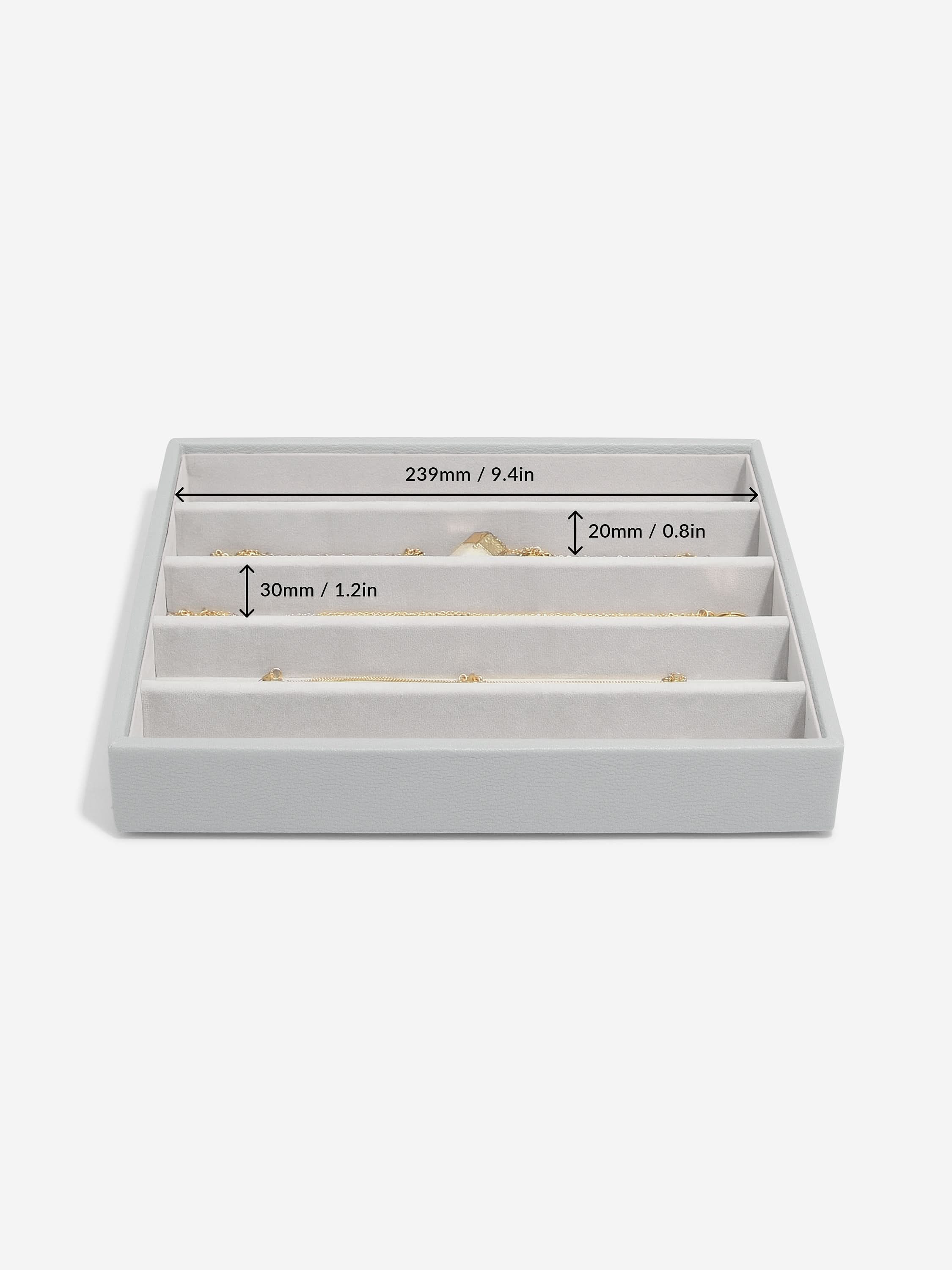 Stackers Halskettingenlaag voor Klassieke Juwelendoos Grijs - Mystackers