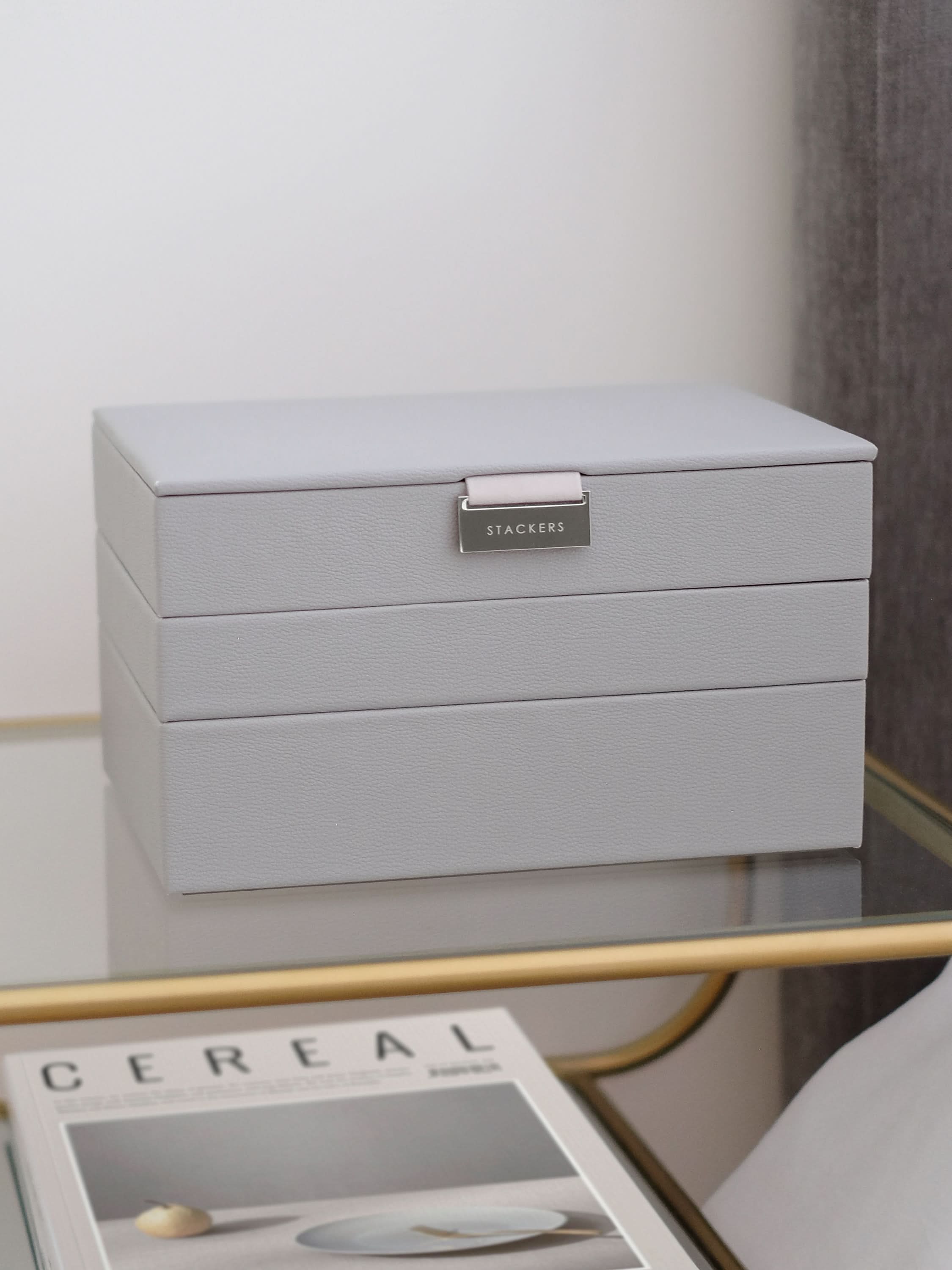 Stackers Klassieke Juwelendoos Set van 3 Grijs - Mystackers