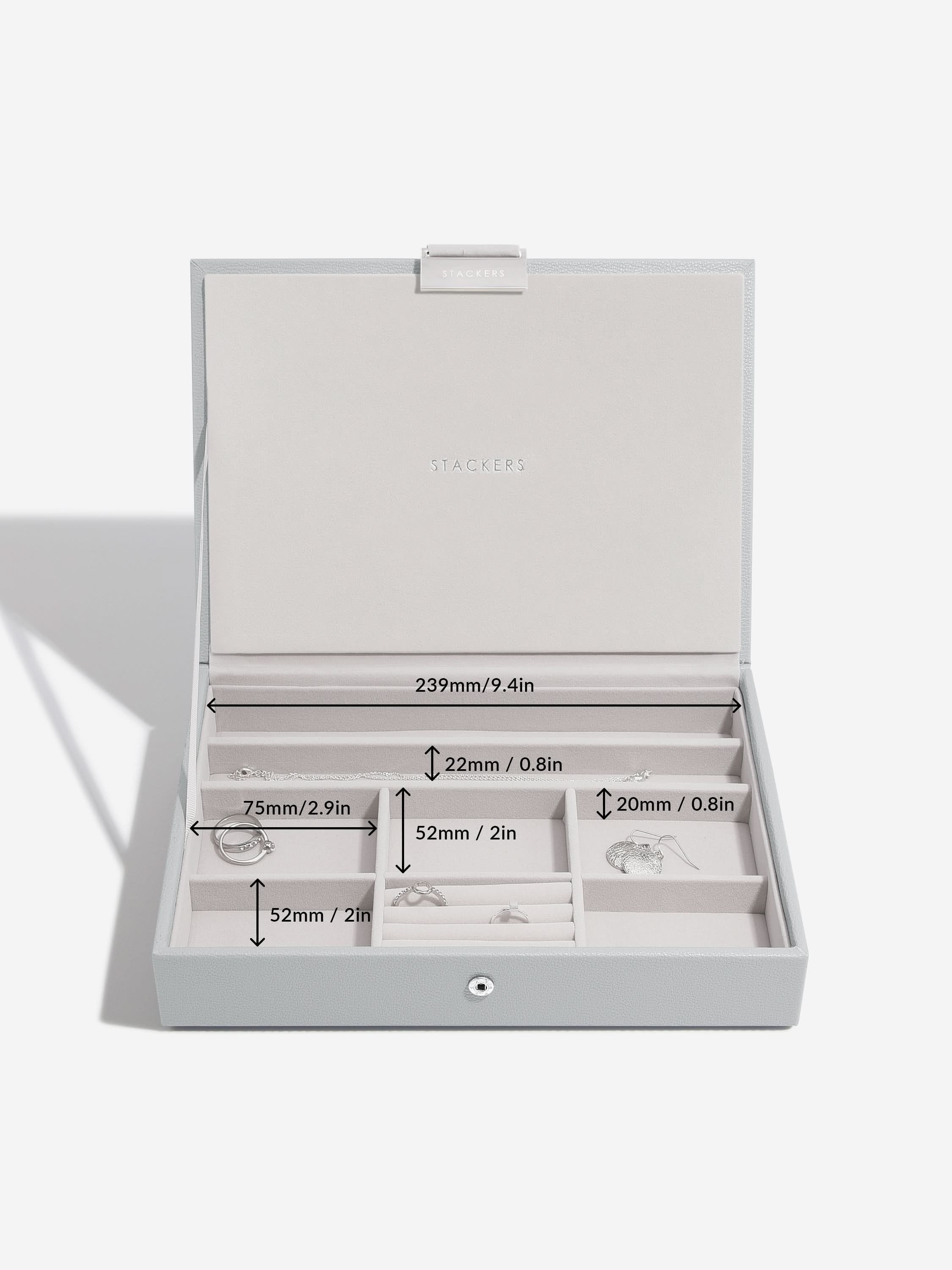 Stackers Klassieke Juwelendoos Set van 3 Grijs - Mystackers