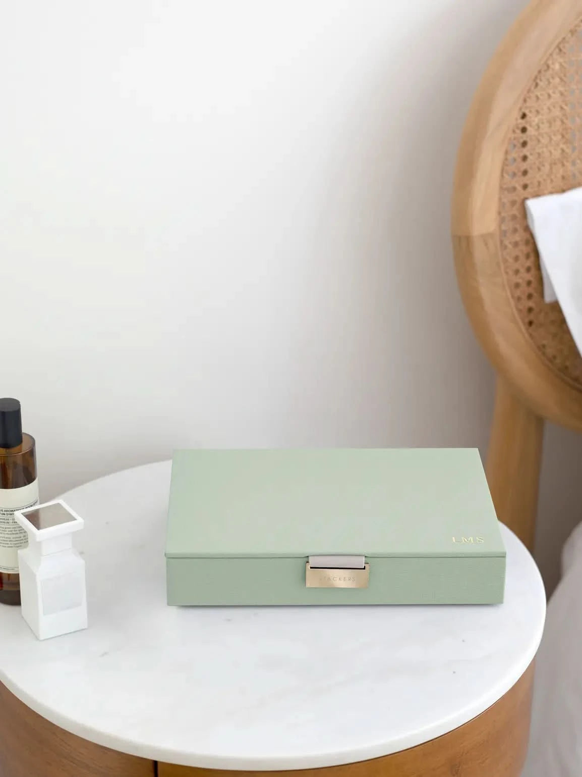 Stackers Deksel voor Klassieke Juwelendoos Saliegroen - Mystackers