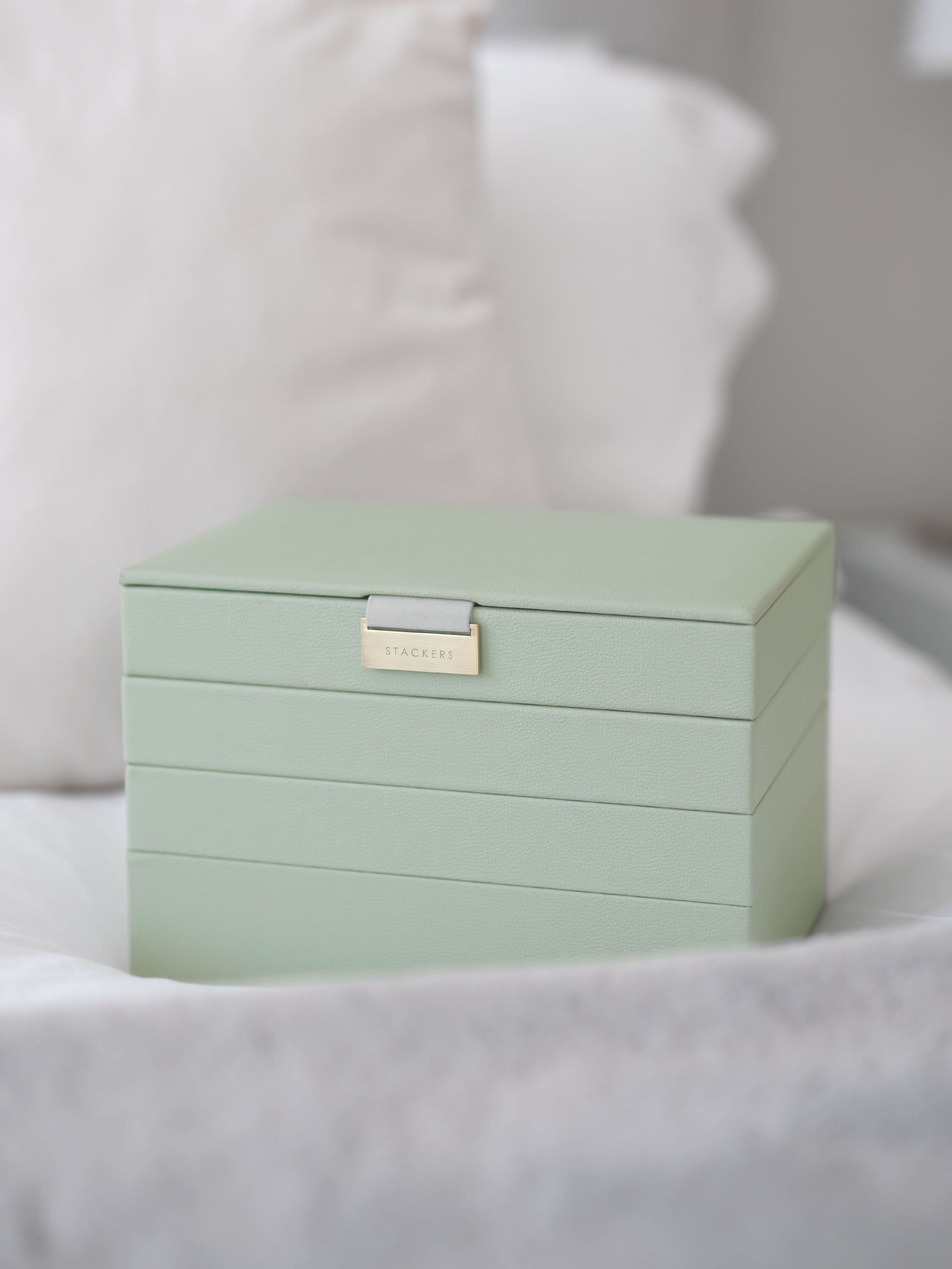 Stackers Klassieke Juwelendoos Set van 4 Saliegroen - Mystackers